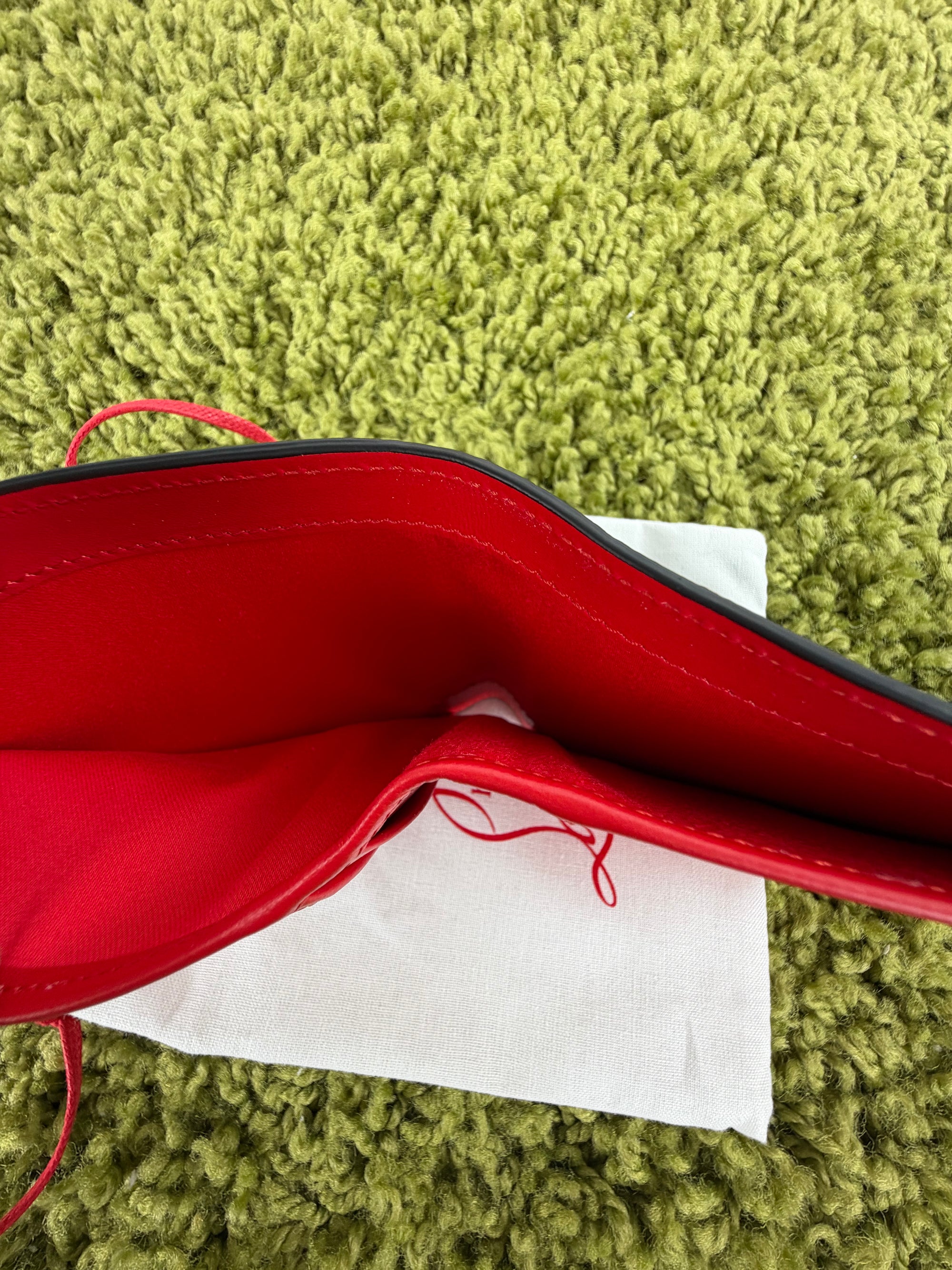 Portafoglio Louboutin nero e rosso