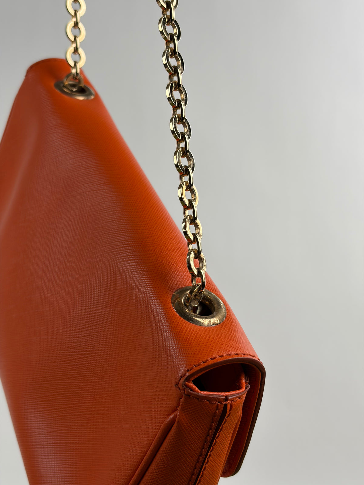 Borsa Ferragamo Gancini Chain Arancione