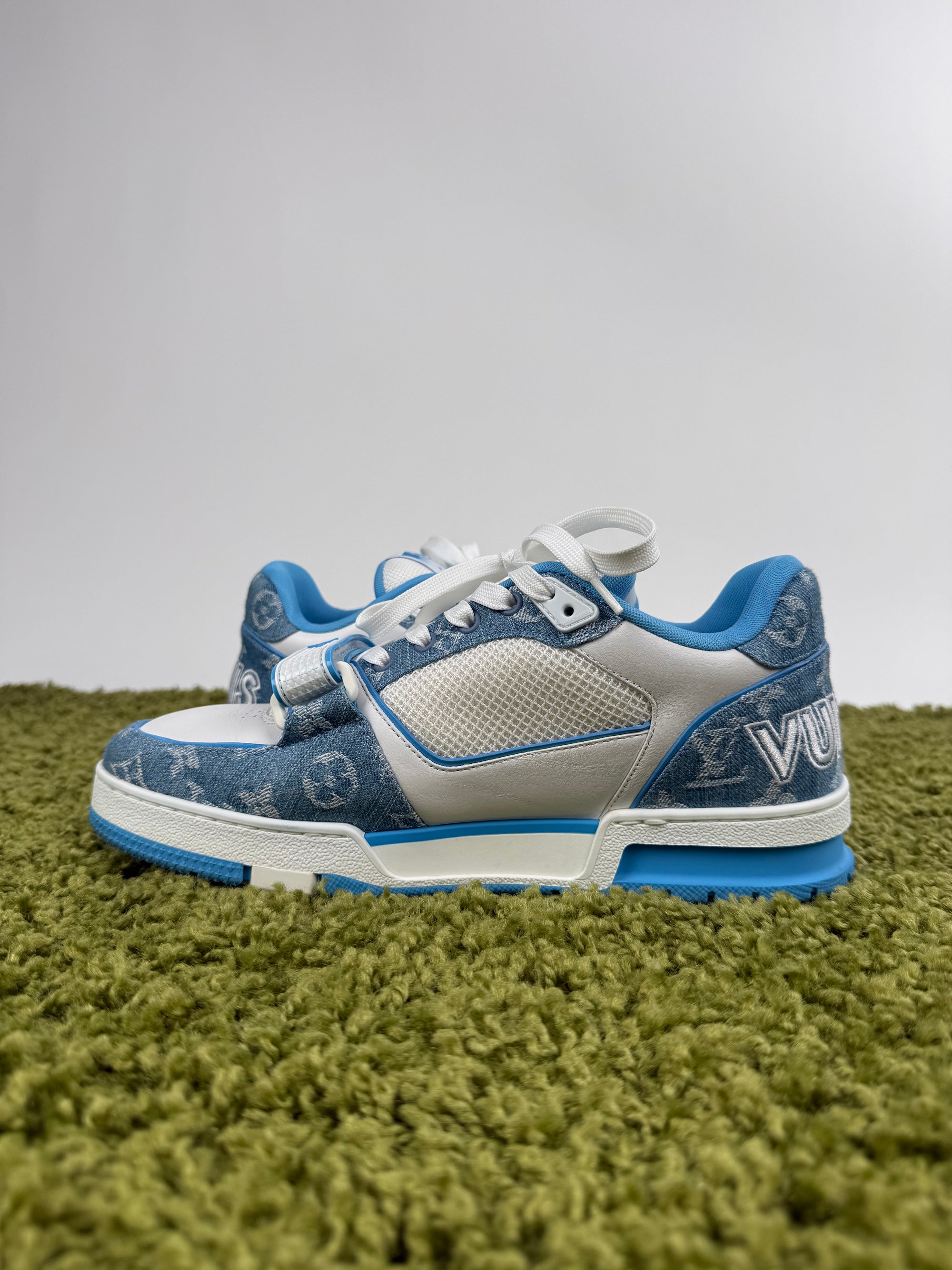 Louis Vuitton Trainer In Denim Azzurra 8