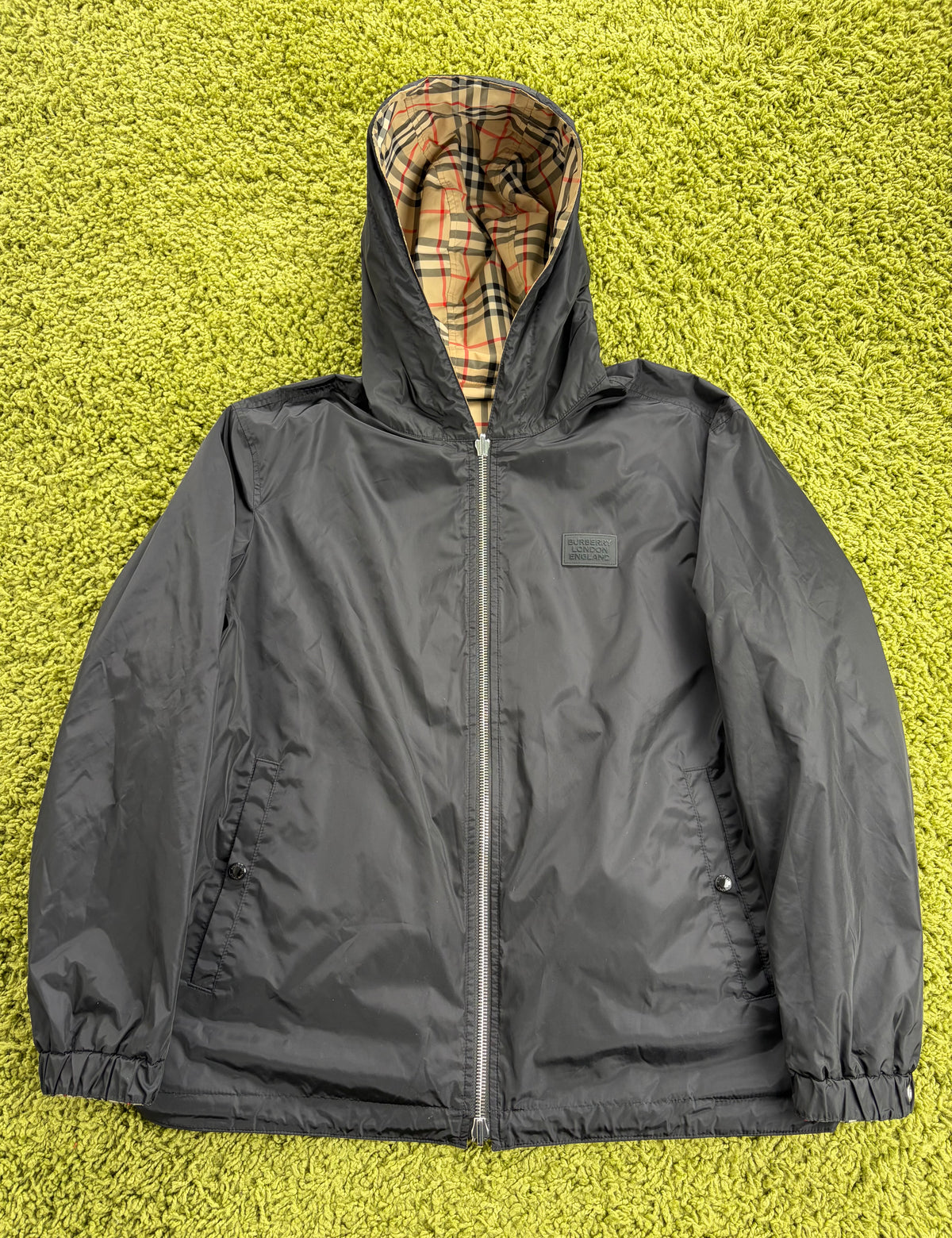 Giacca a Vendo Burberry Reversibile Vintage Check Marrone Nera L
