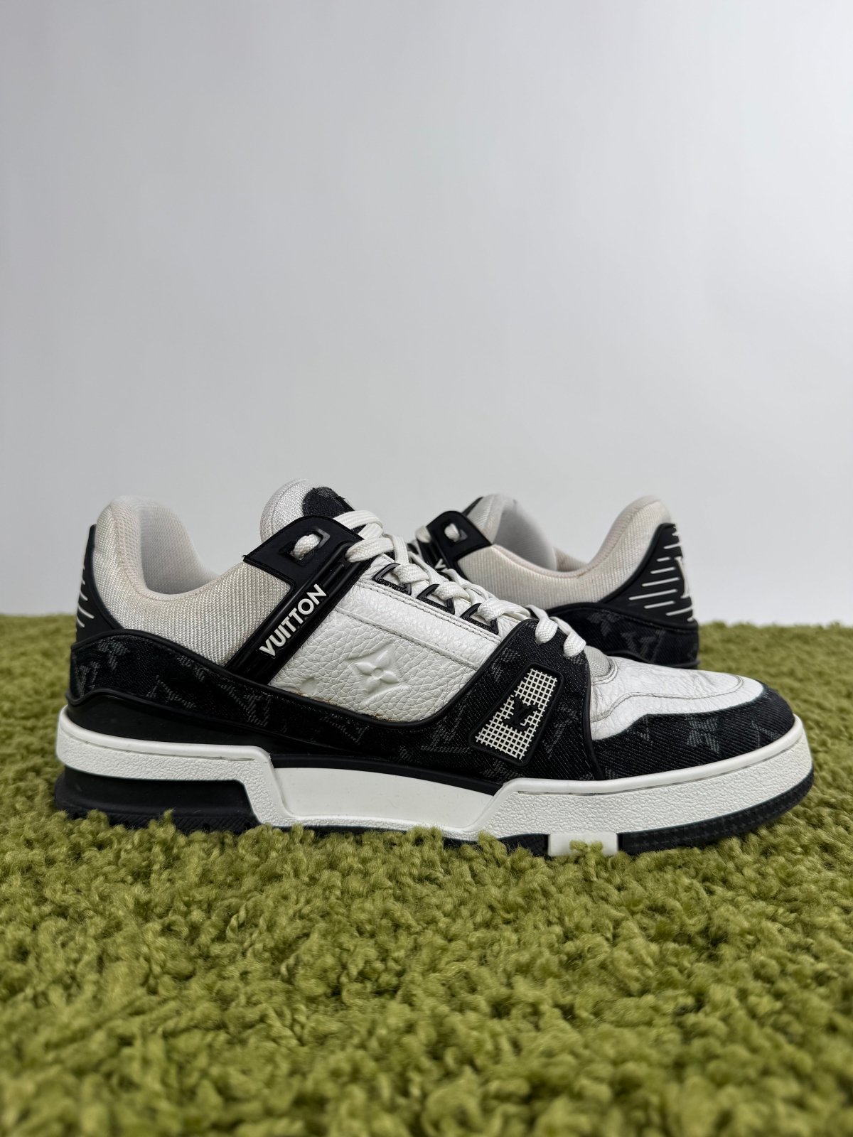 Louis Vuitton Trainer in denim Nera 7 - Second Hand Di Fiore
