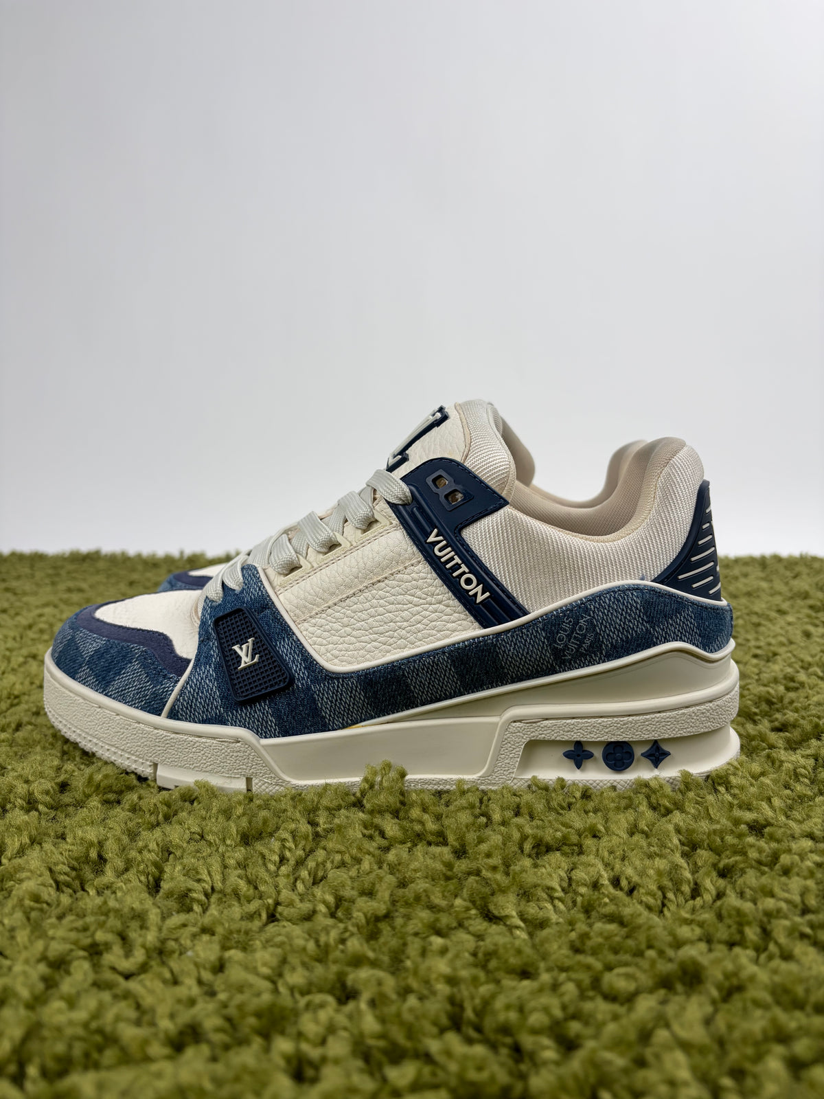 Louis Vuitton Trainer Denim Blu 6.5