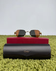Occhiali da sole Geometrici CT0636S Panthère de Cartier con Lenti Nere e aste oro