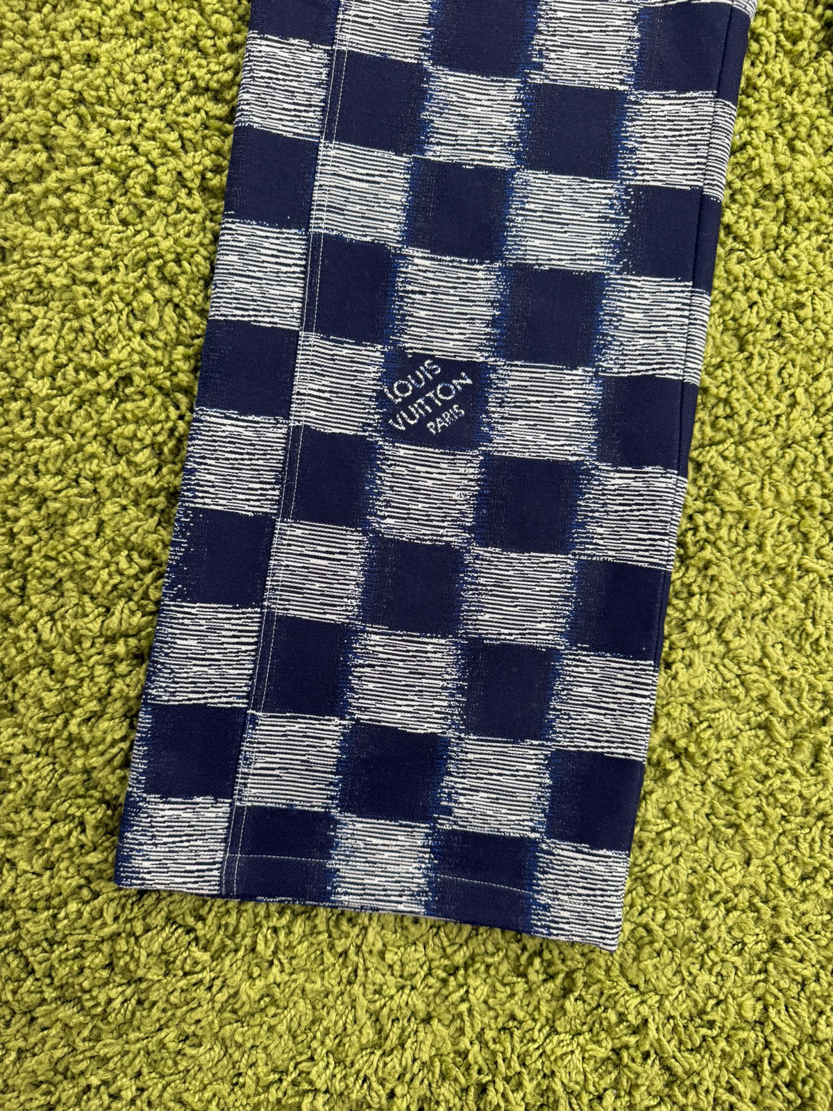 Pantalone Louis Vuitton damier 50 blu