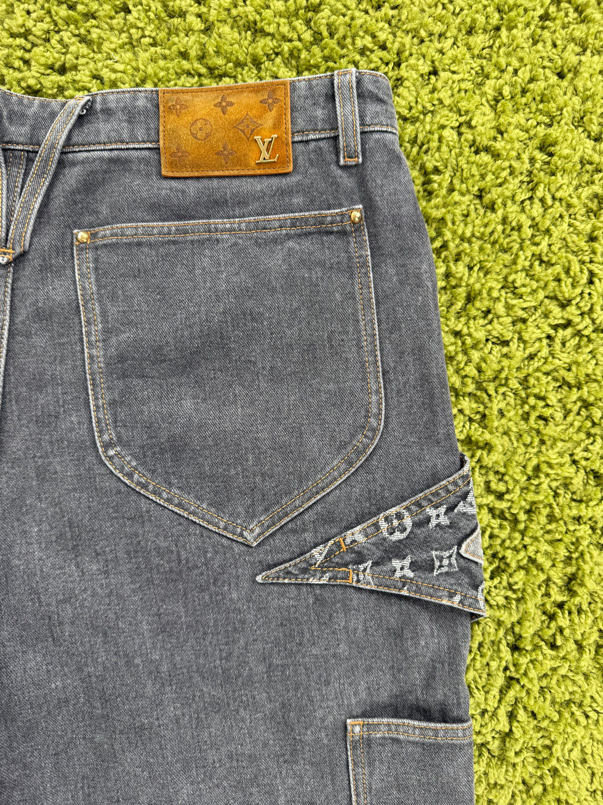 Jeans Louis Vuitton Monogram Grigio 34