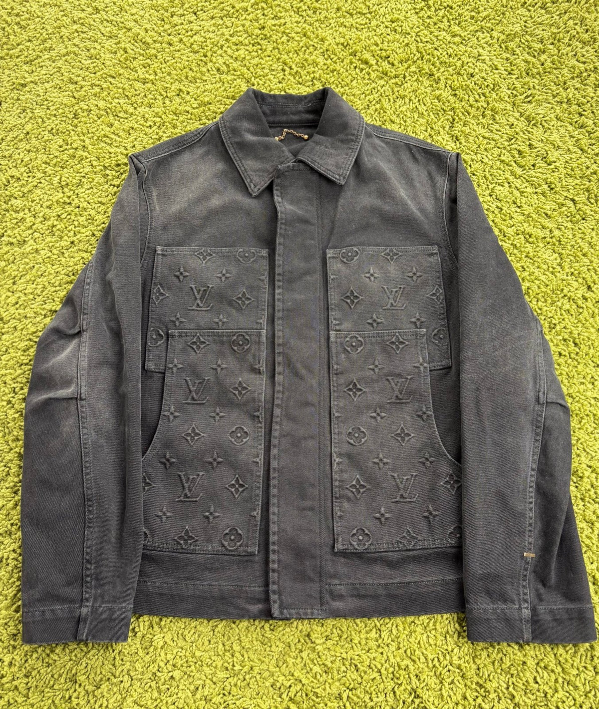 Giacca Louis Vuitton Carpenter Monogram Nera 48 - Second Hand Di Fiore