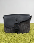 Borsa a tracolla piccola saddle Christian Dior Nero