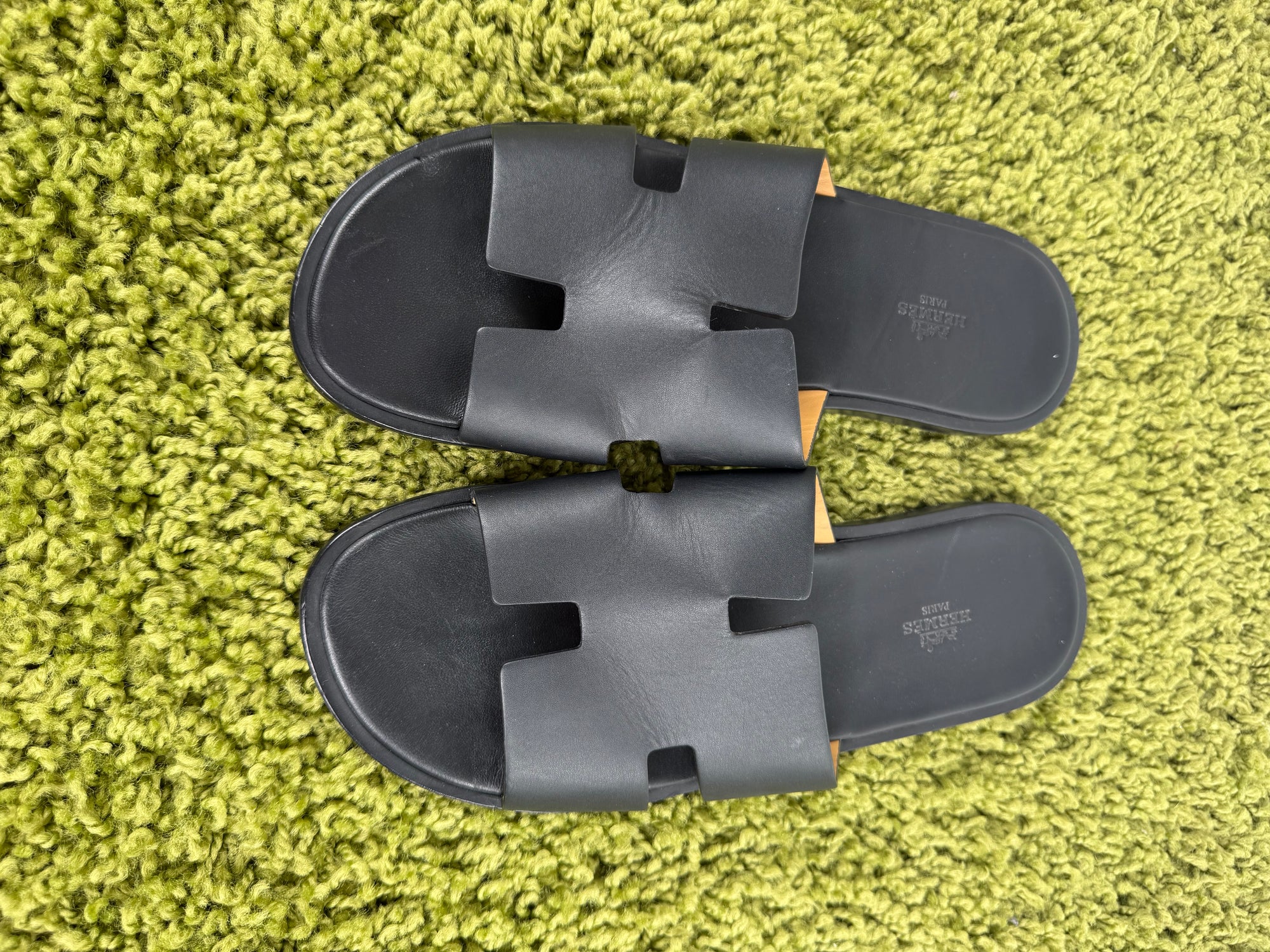 Ciabatta Hermès nera 44