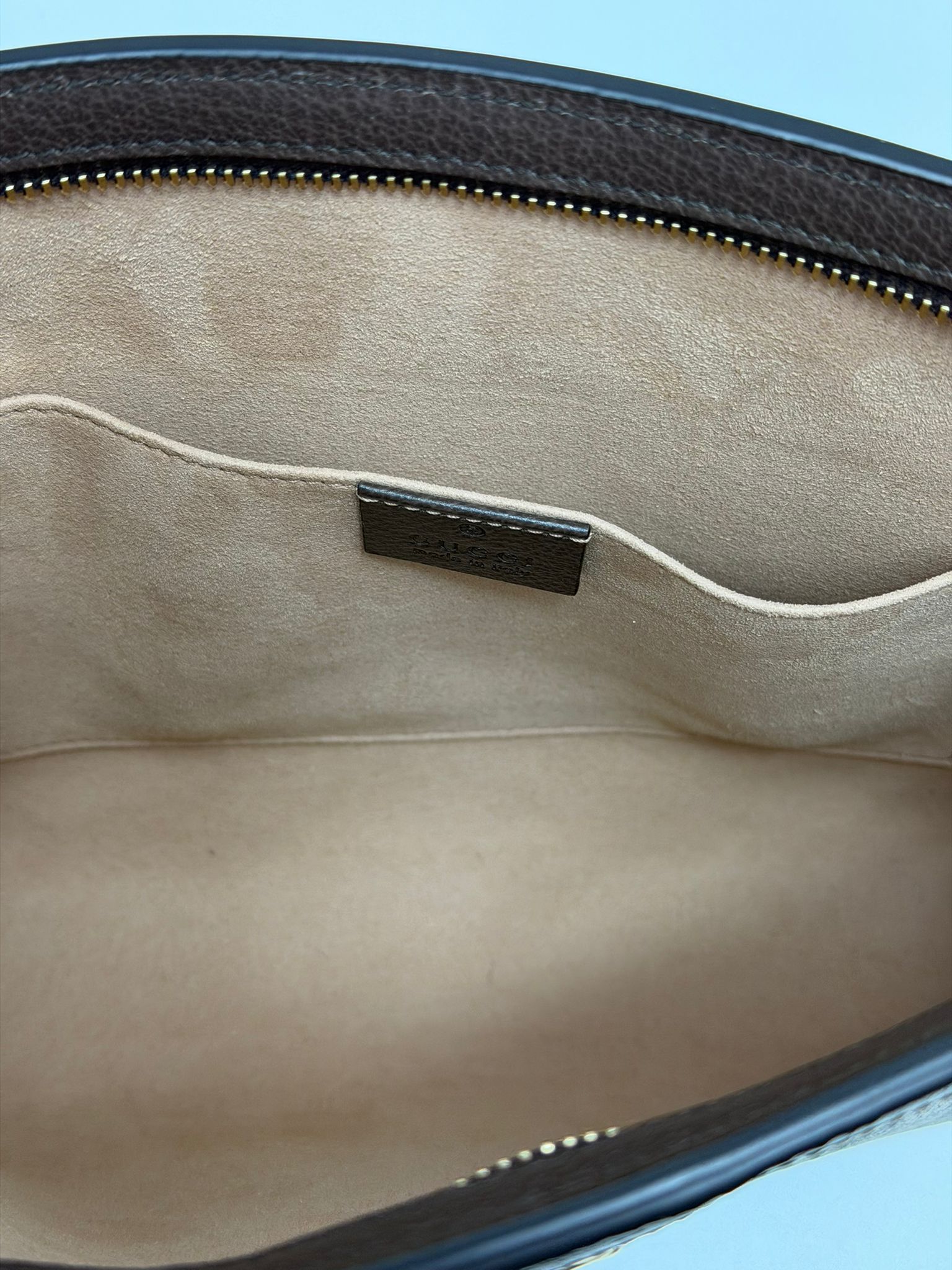 Pochette Gucci marrone verde e rosso