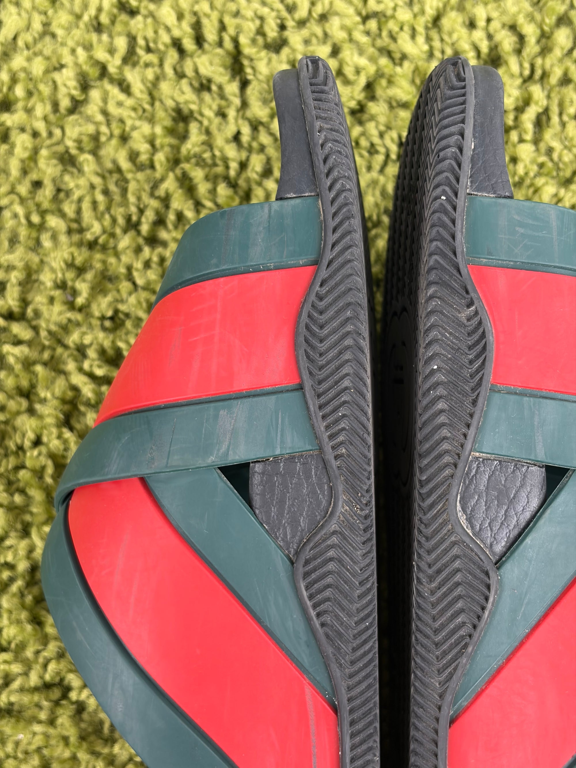 Sandali Gucci Size 9=43 nere verdi e rosse