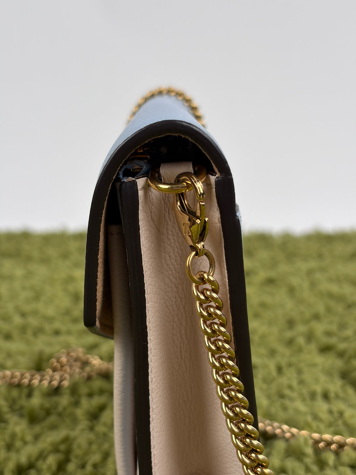 Pochette Louis Vuitton Mylockme Chain Azzurro