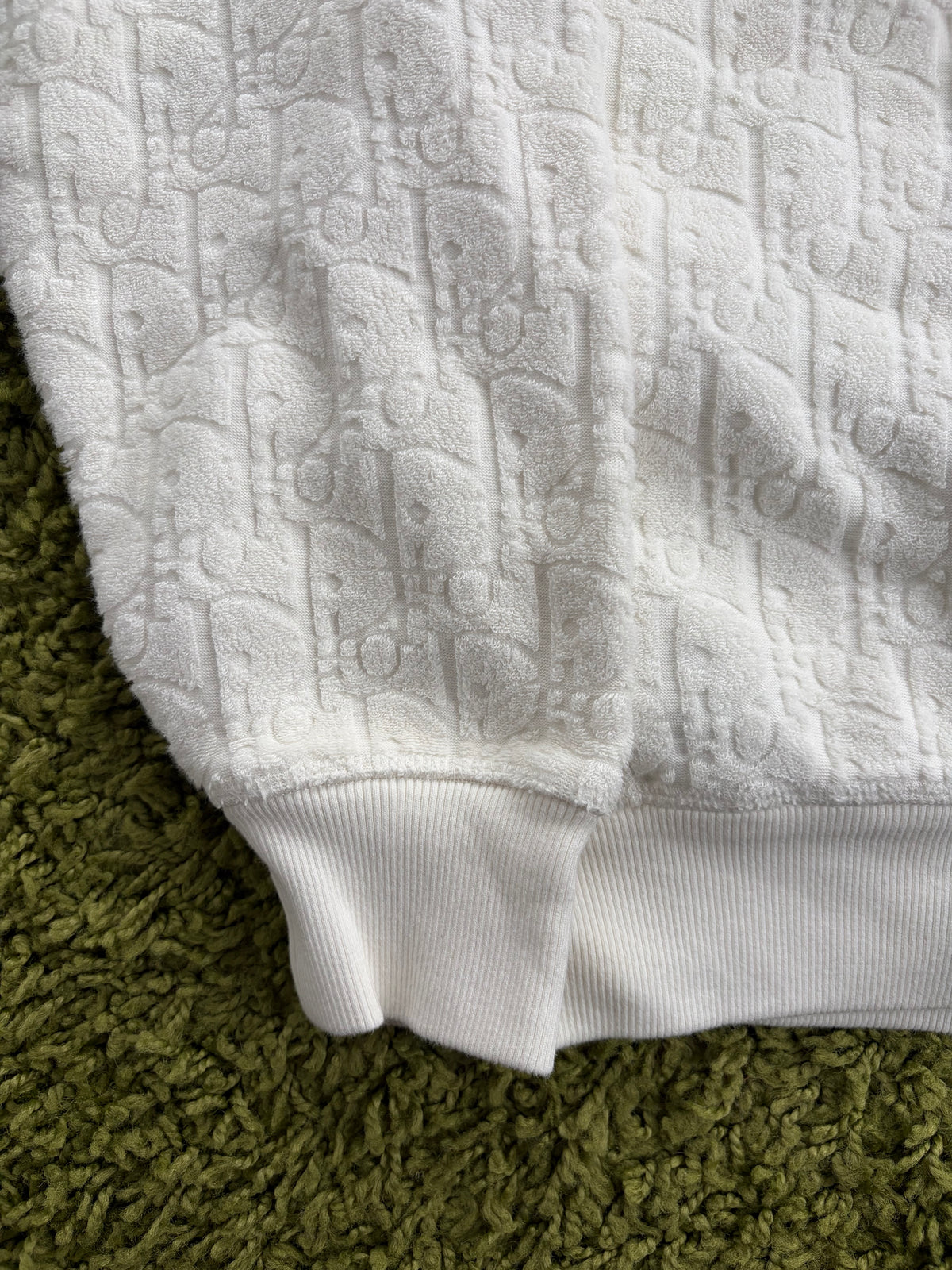 Felpa Christian Dior Oblique jacquard Bianca S