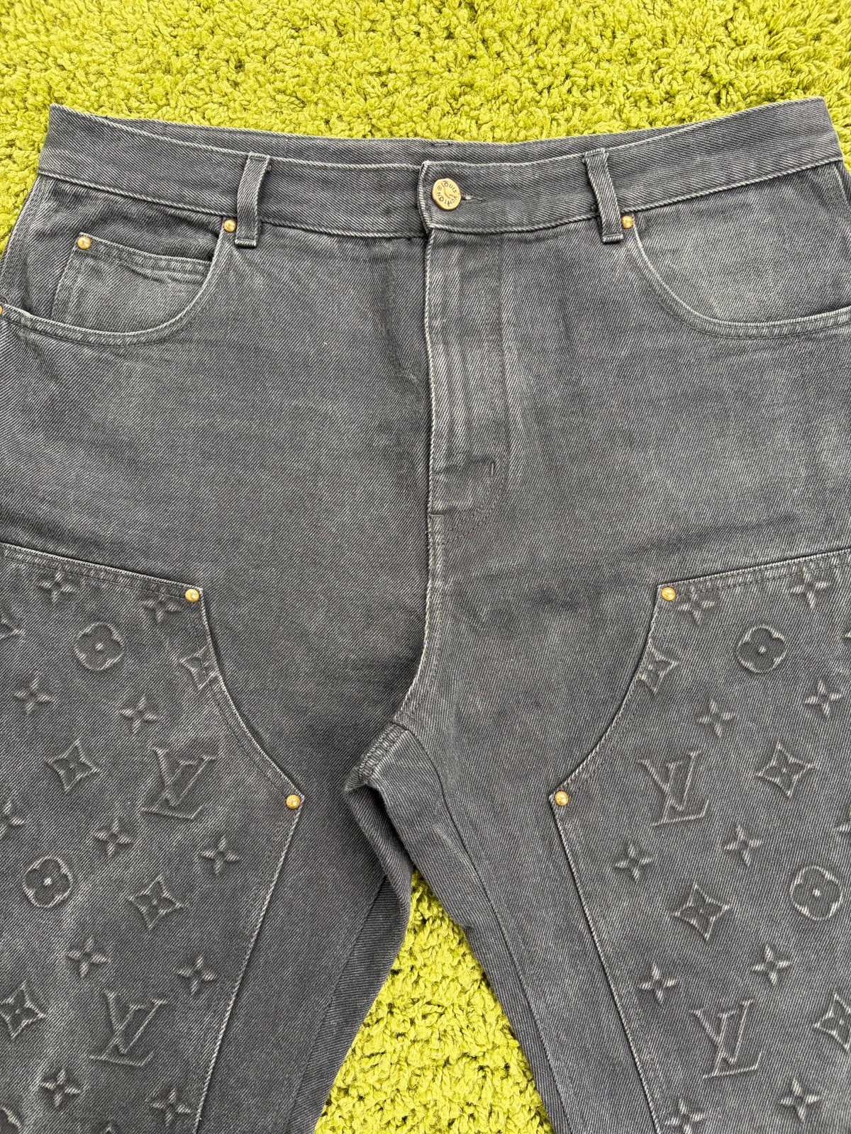 Jeans Louis Vuitton Carpenter in Denim Nero 36
