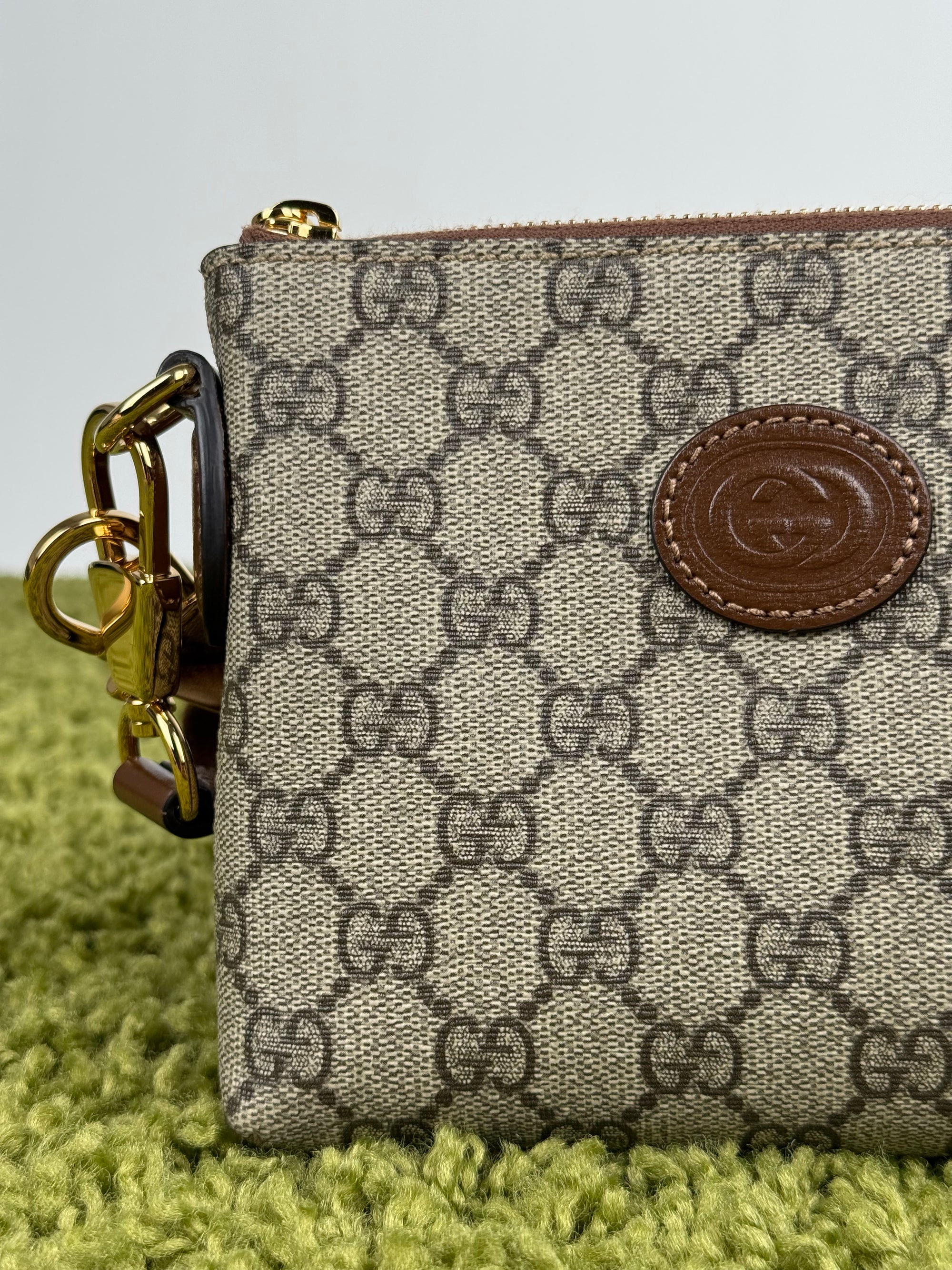 Borsa Gucci a tracolla con finitura in pelle Beige