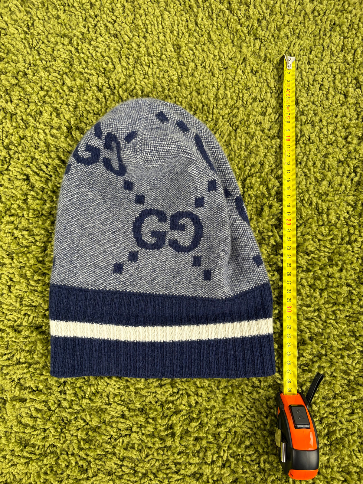 Cappello Gucci GG Knit in cashmere Grigio Multicolor M