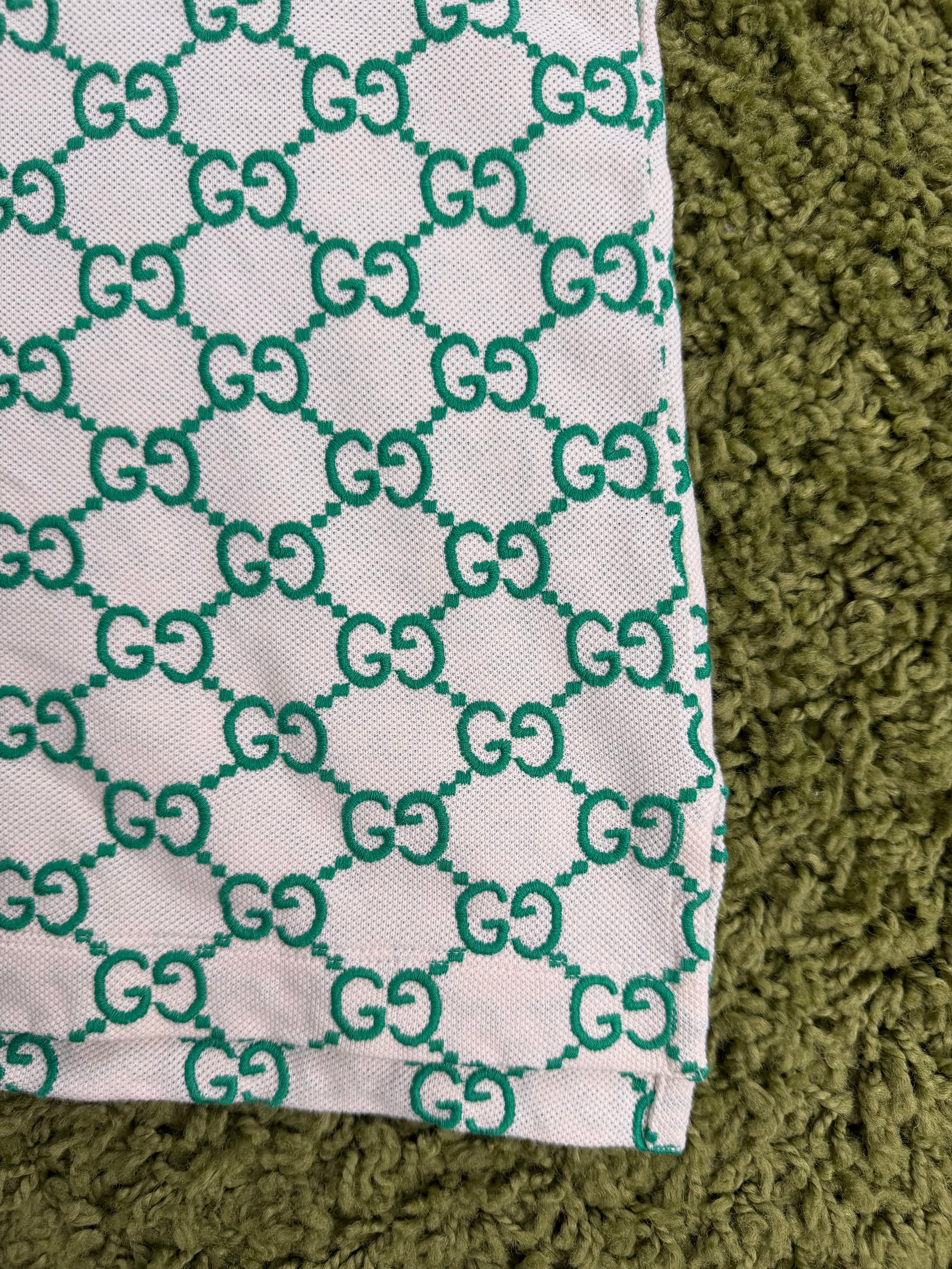 Polo Gucci Bianca Verde XS
