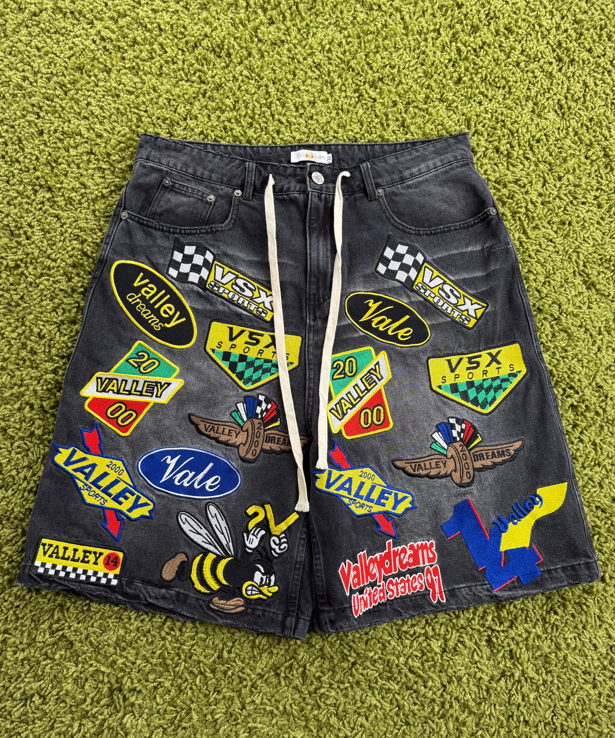Pantaloncino Jorts Passport Valley Dreams In Denim Nero Multicolor 32