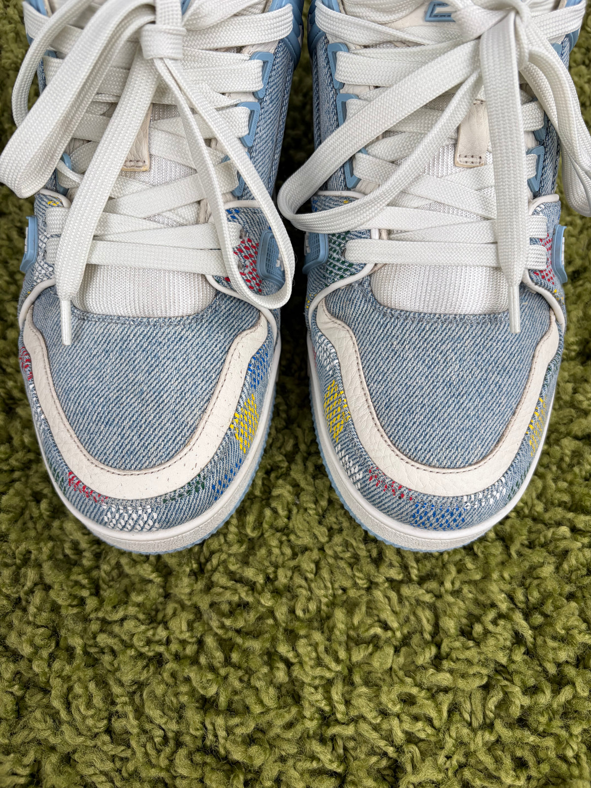 Louis Vuitton Trainer in Denim azzurra 6