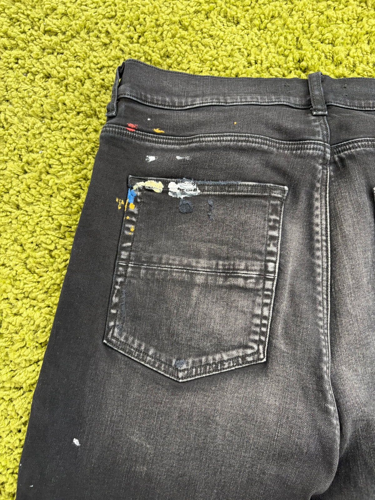 Jeans Amiri Paint Splatter Nero Multicolor 36