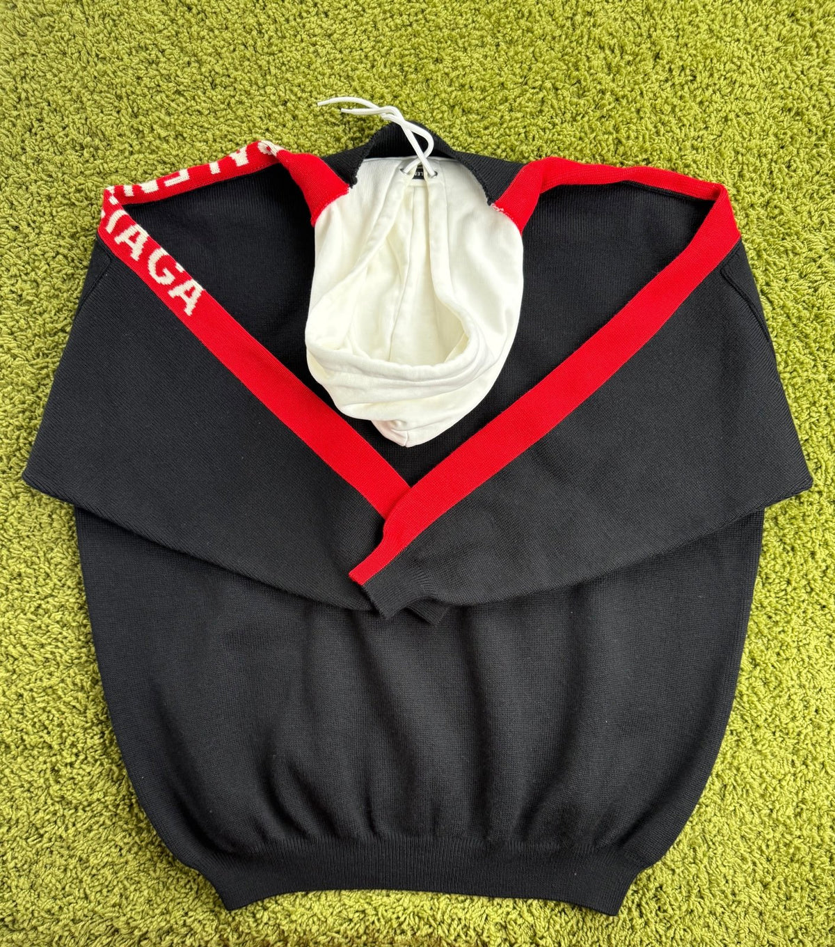 Felpa Balenciaga Knitted Crest Nera Multicolor S - Second Hand Di Fiore