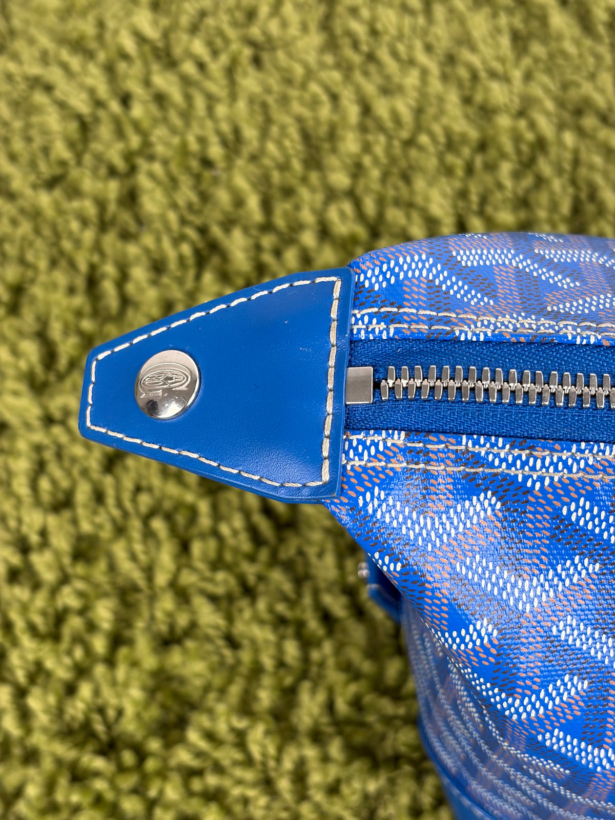 Beauty Case Boeing Goyard in tela Goyardine Blu