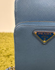 Borsa a tracolla Prada Smartphone Case Blu