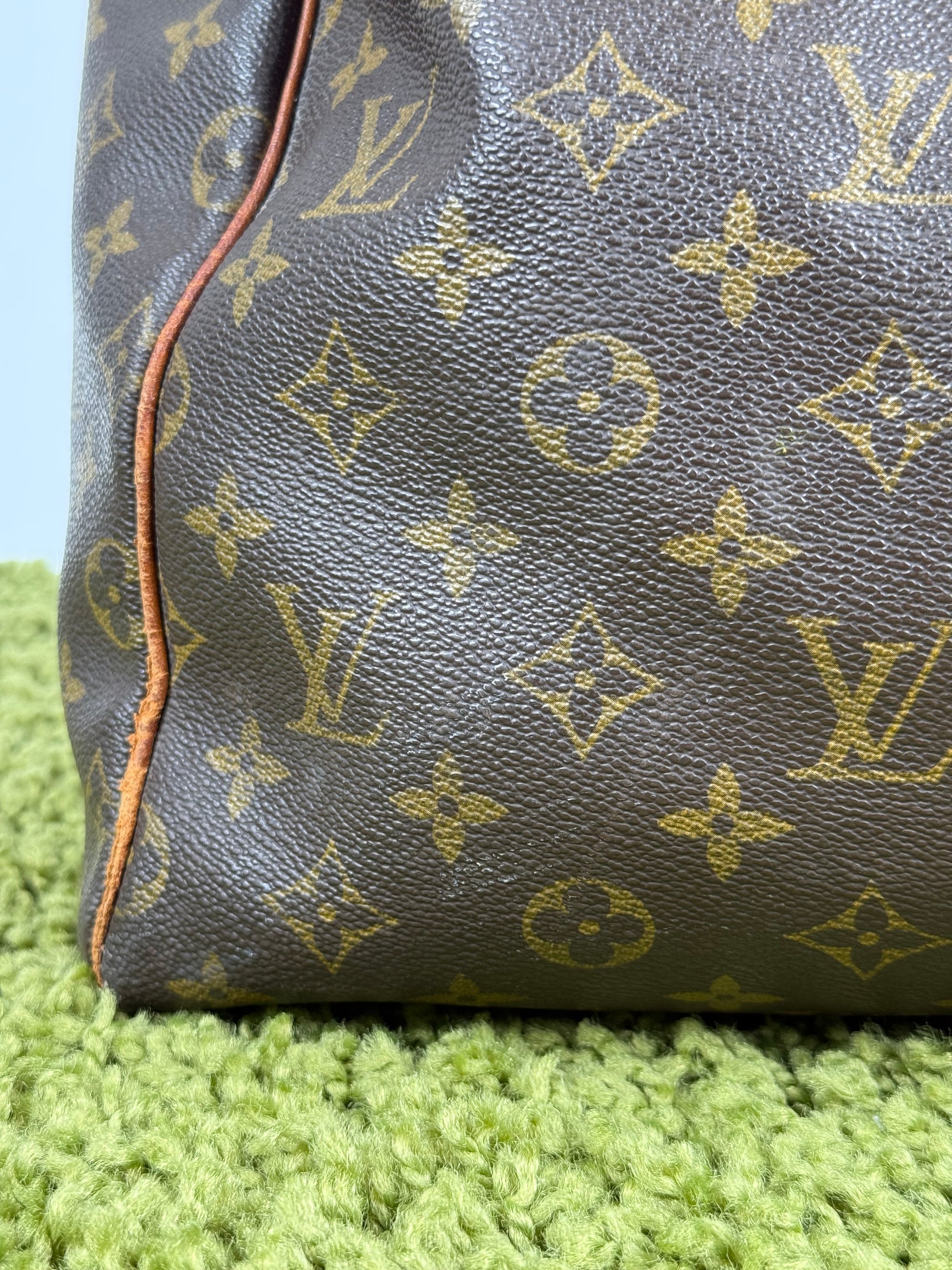 Borsone Keepall Louis Vuitton 55 vintage Marrone