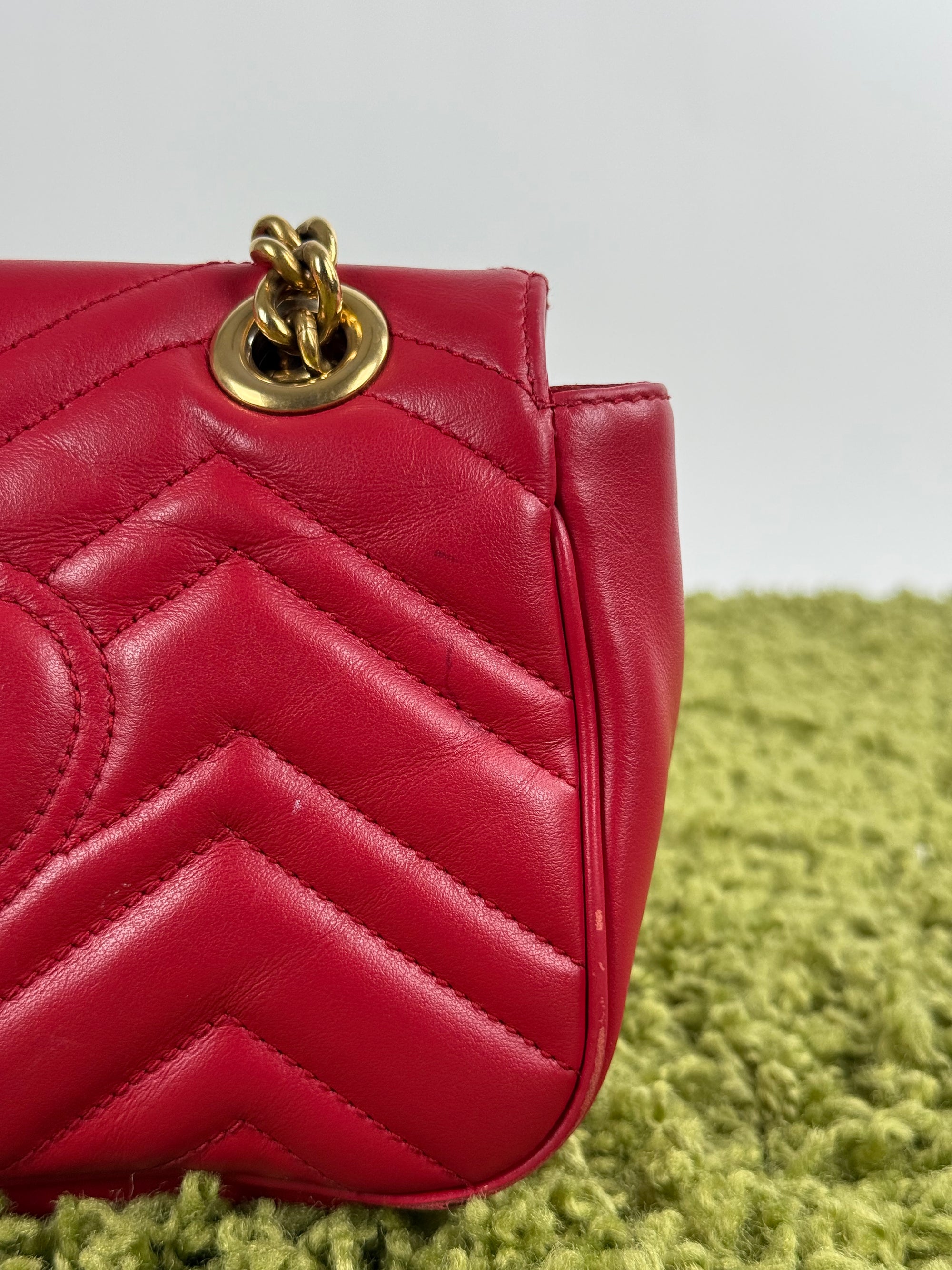 Borsa Pearly Marmont Flap a tracolla Gucci Rossa