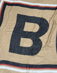 Foulard Burberry marrone rosso nero e bianco
