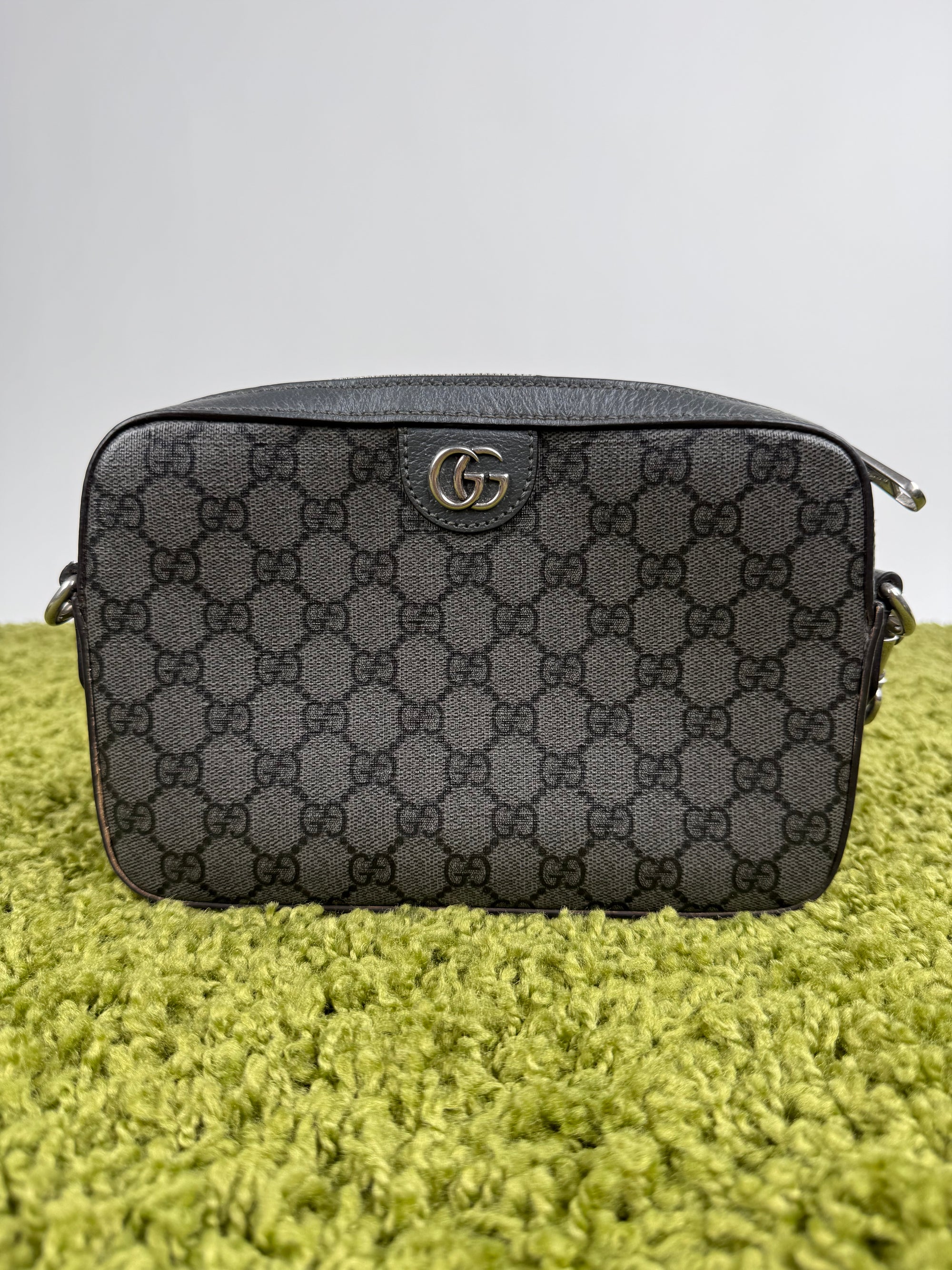 Borsa a tracolla Ophidia Gucci Monogram Verde