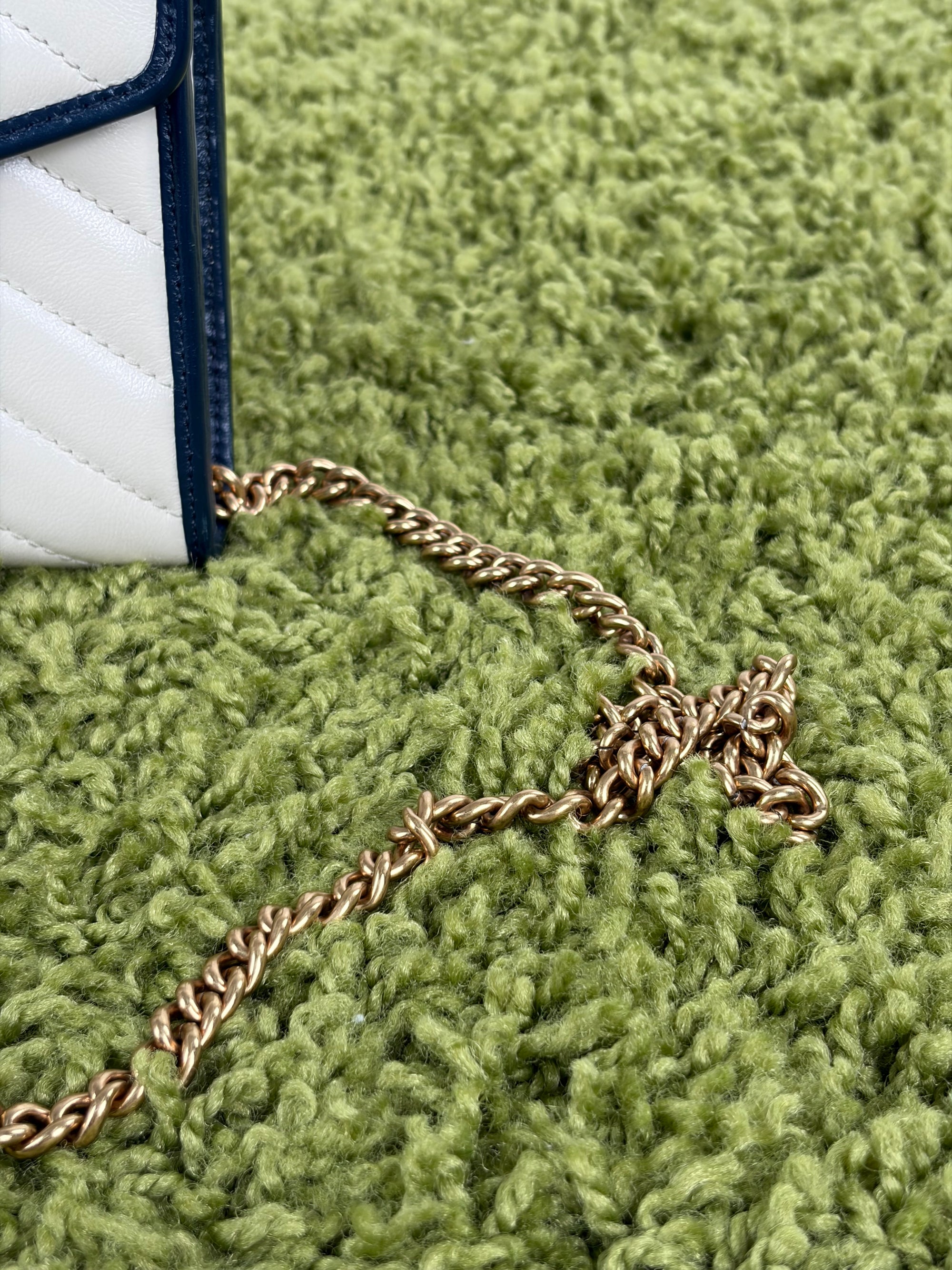 Borsa Gucci panna e blu