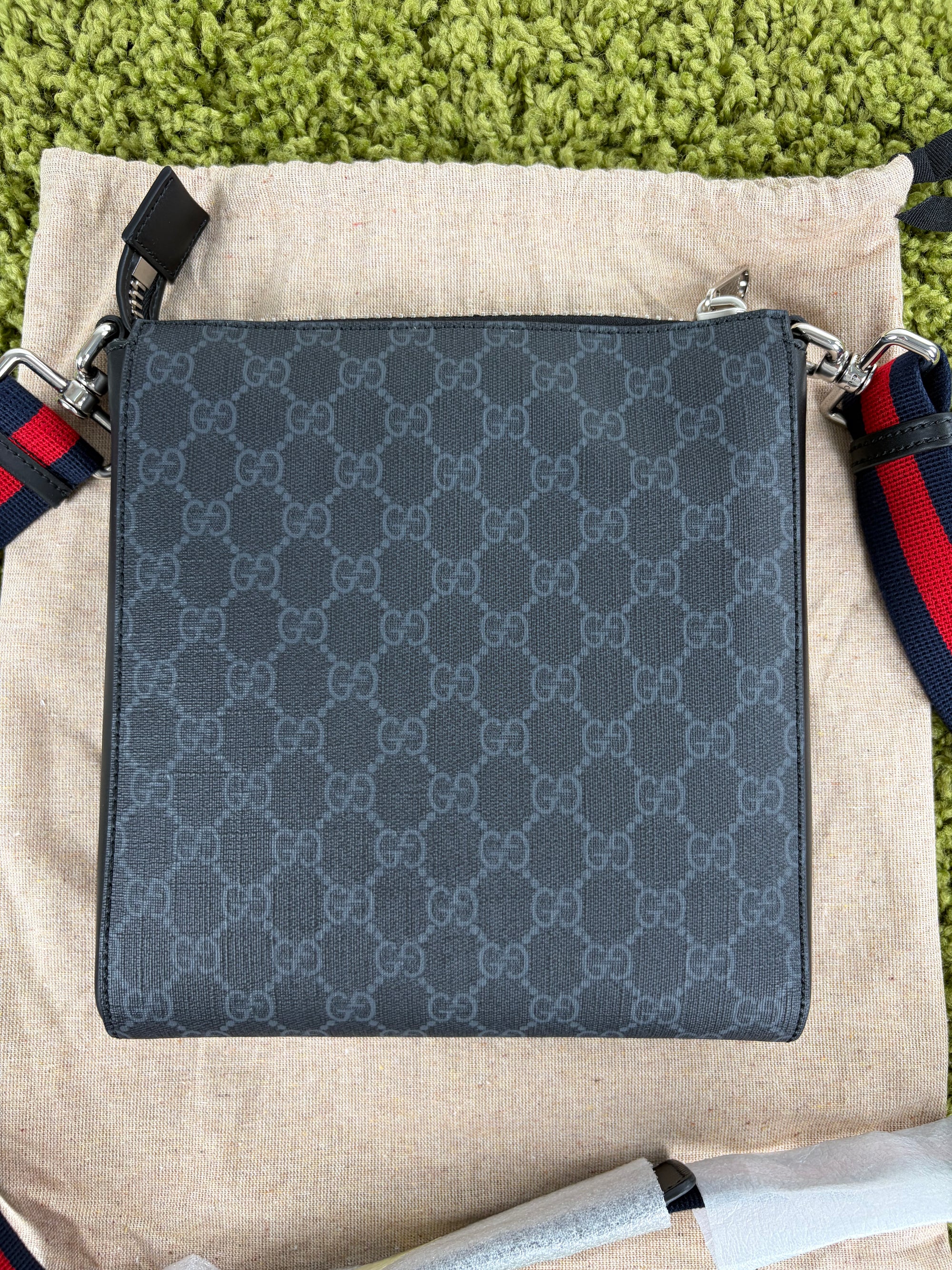 Borsello Gucci nero blu e rosso