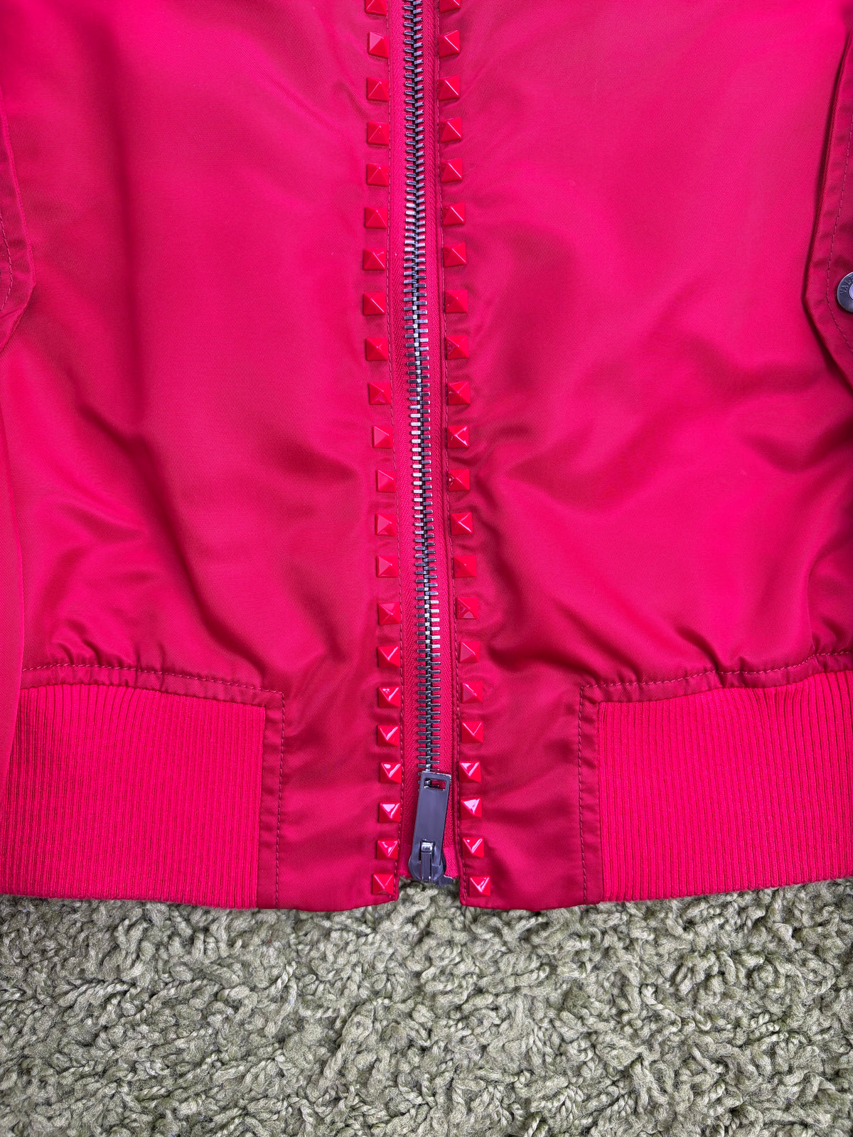 Bomber Valentino Garavani in Nylon Rosso 50 - Second Hand Di Fiore