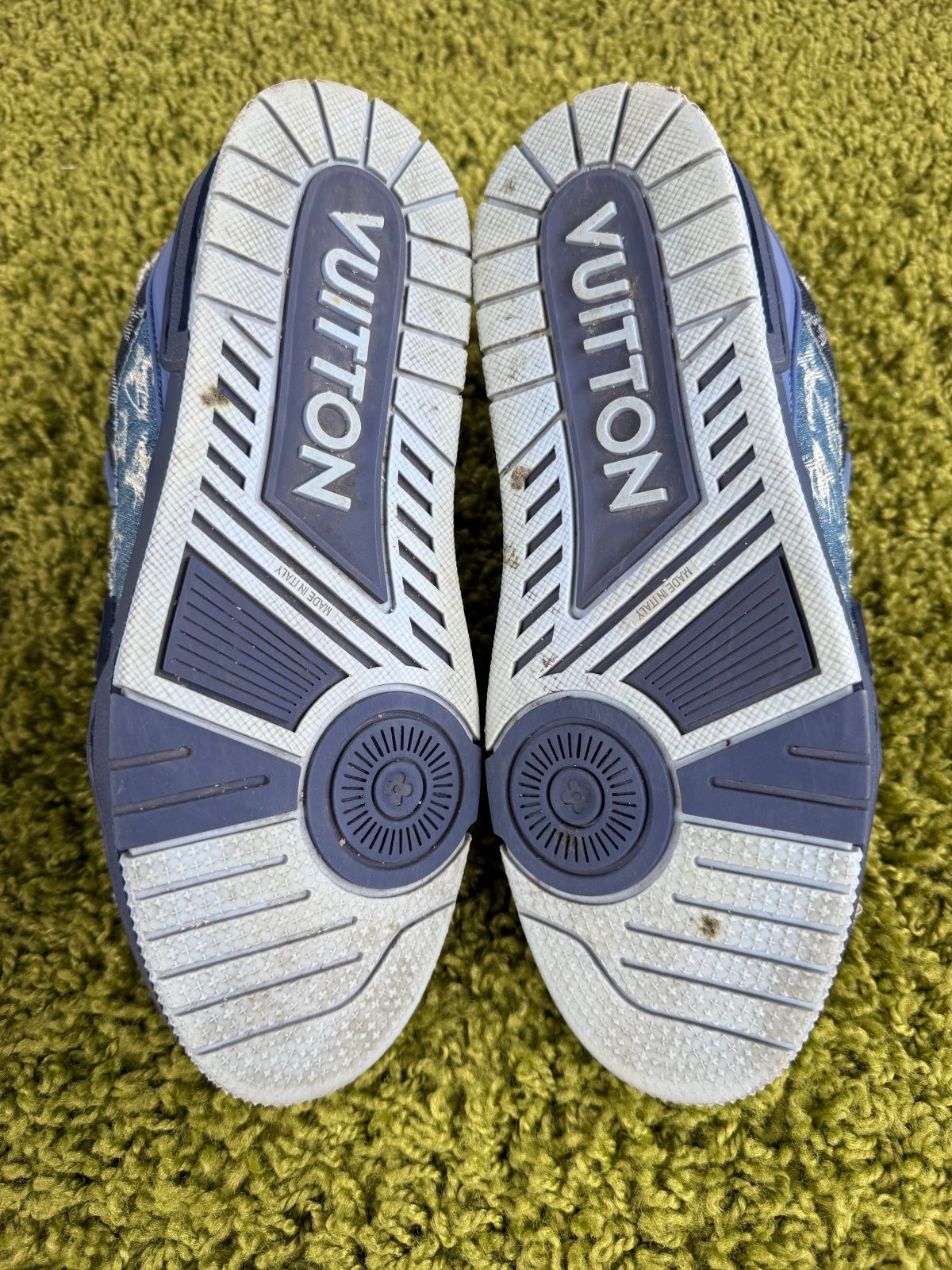 Louis Vuitton Trainer in denim Blu 7.5 - Second Hand Di Fiore