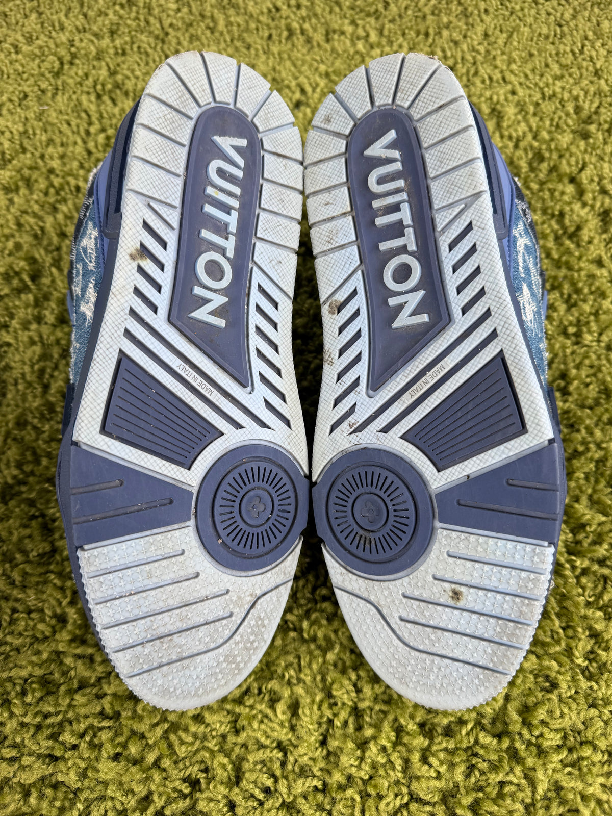 Louis Vuitton Trainer in denim Blu 7.5