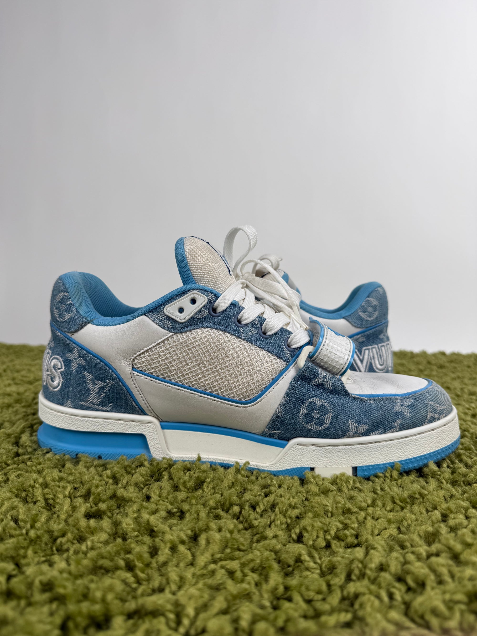 Louis Vuitton Trainer in denim Azzurro 8.5