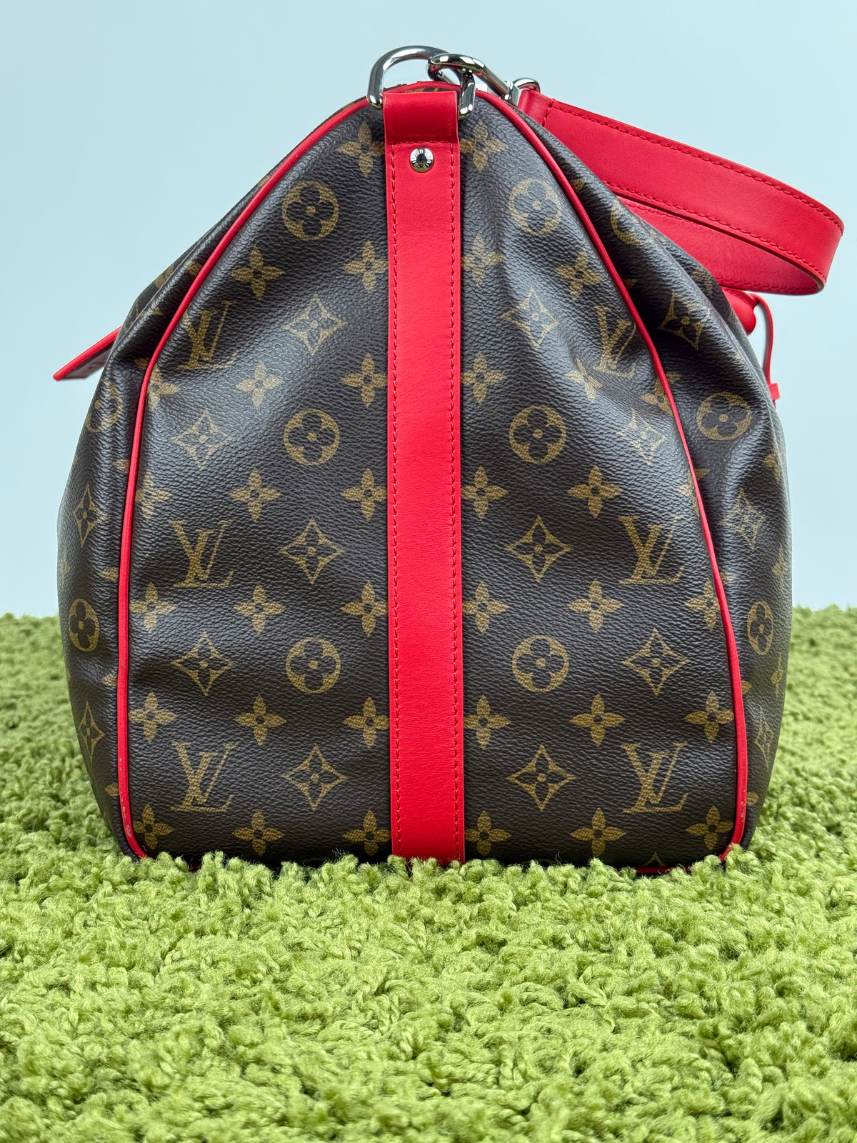 Keepall Bandoulière 45 Louis Vuitton Marrone Rosso