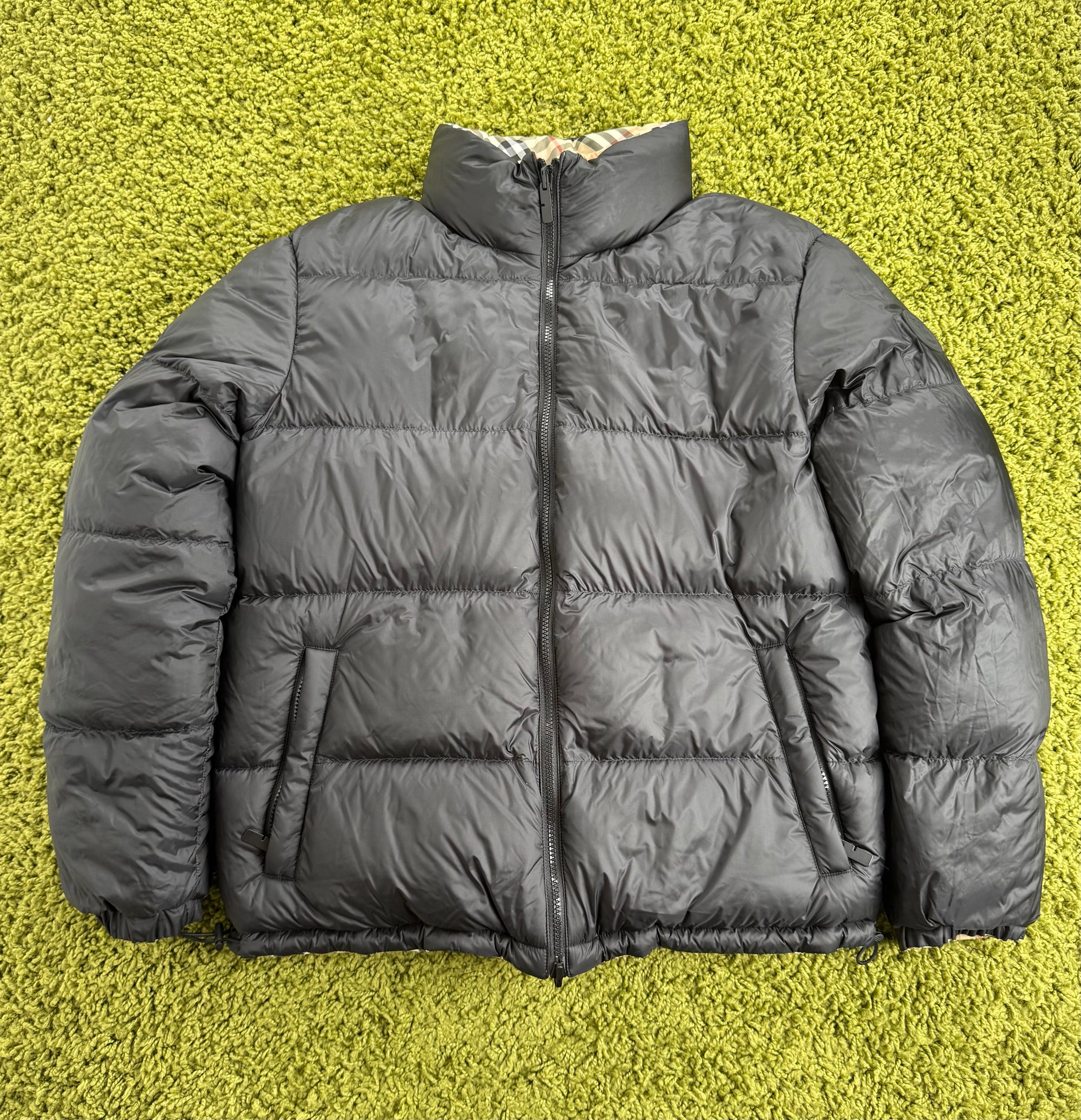 Piumino Ambleside Check Burberry Beige Nero L