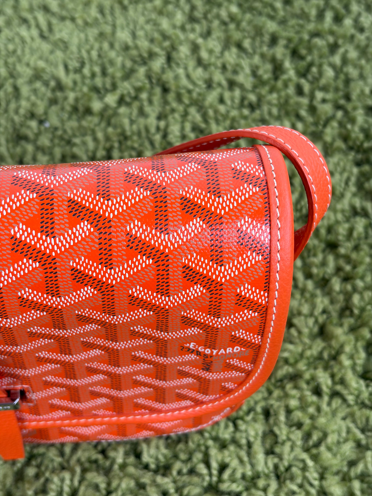 Borsa Goyard Belvedere PM in tela Goyardine Arancione