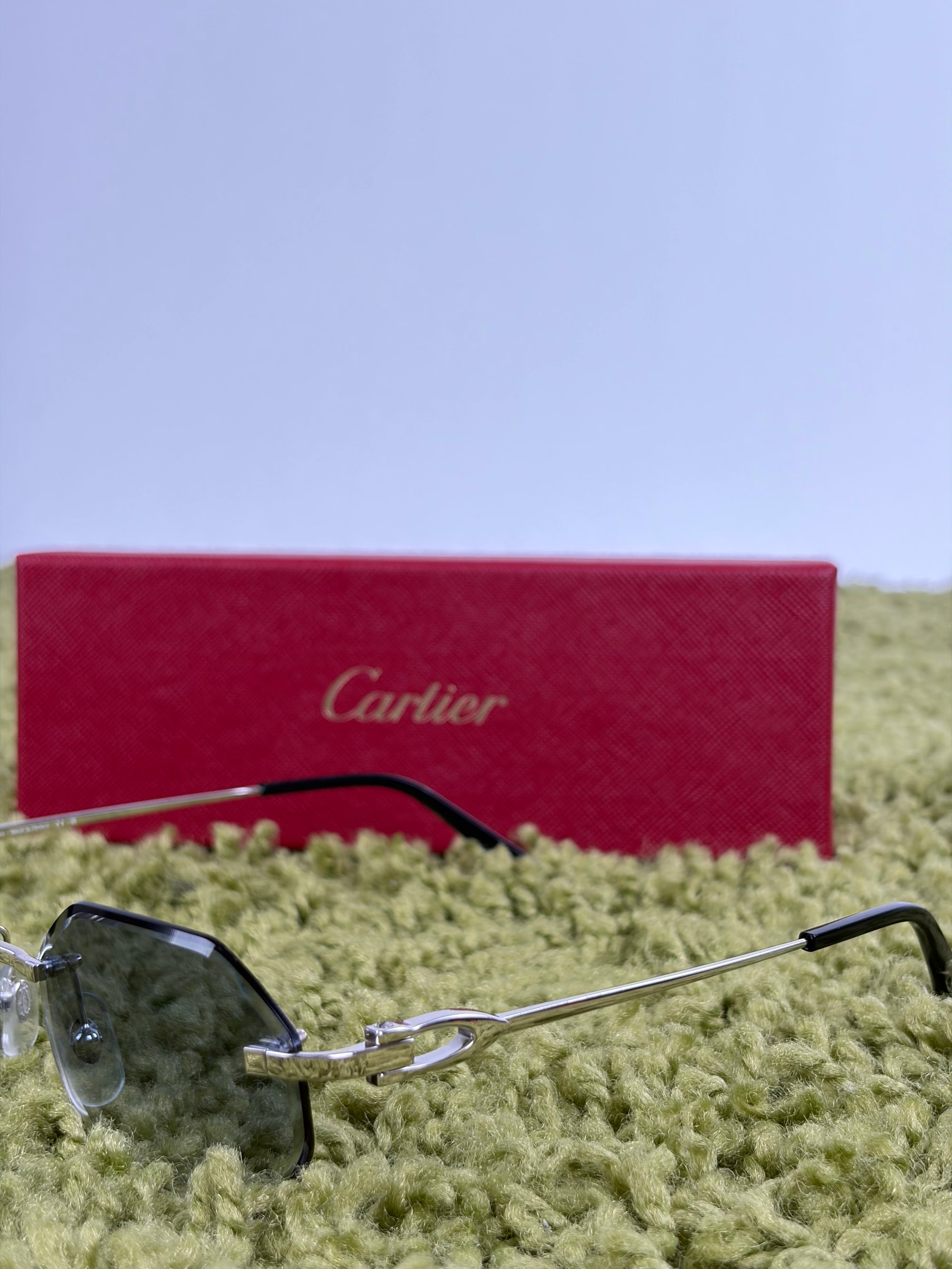 Occhiali Cartier neri e argento