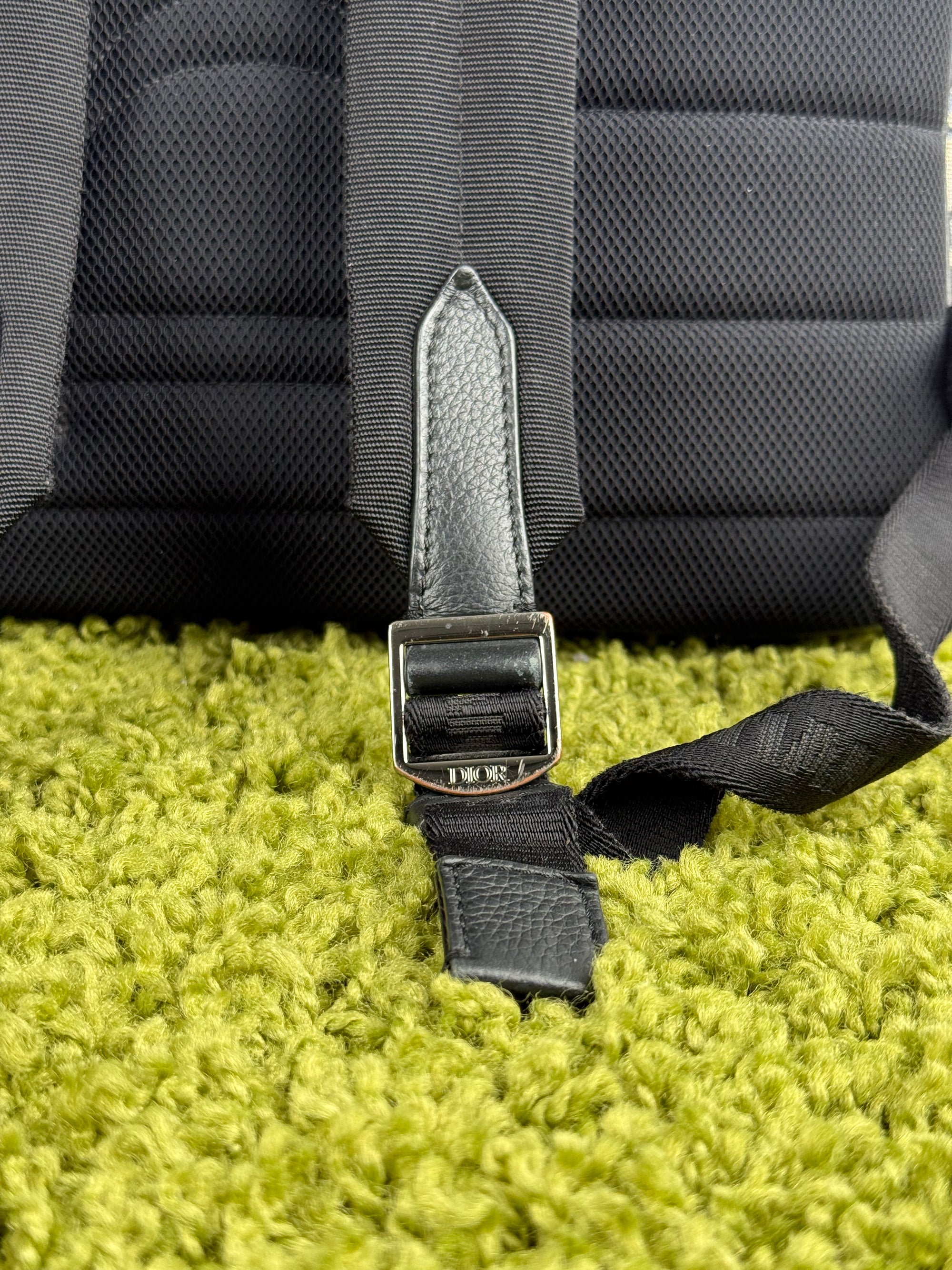 Zaino Dior Saddle In Jacquard e pelle di Vitello Grigio