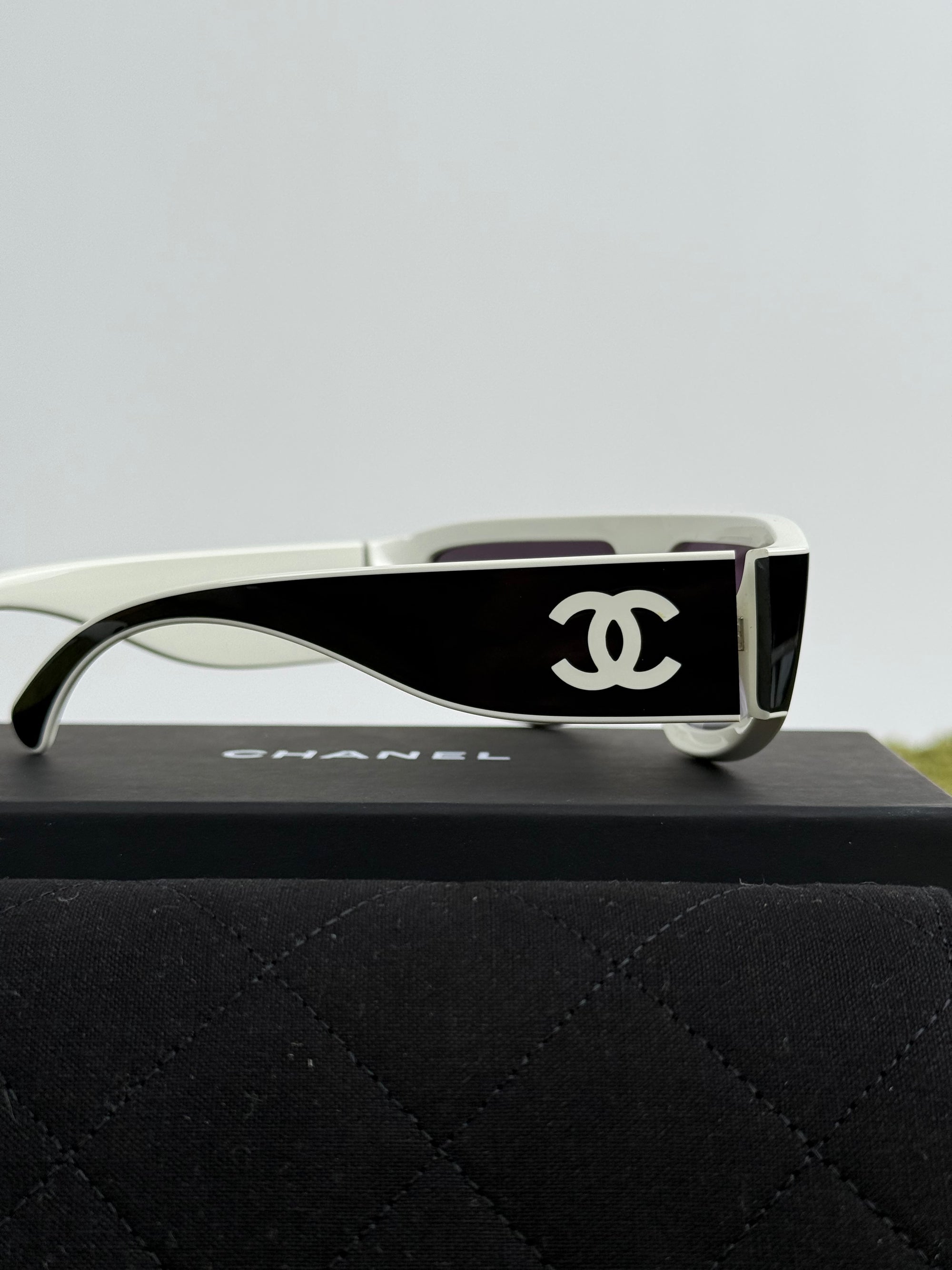 Occhiali Chanel Ch6057 Nero Bianco