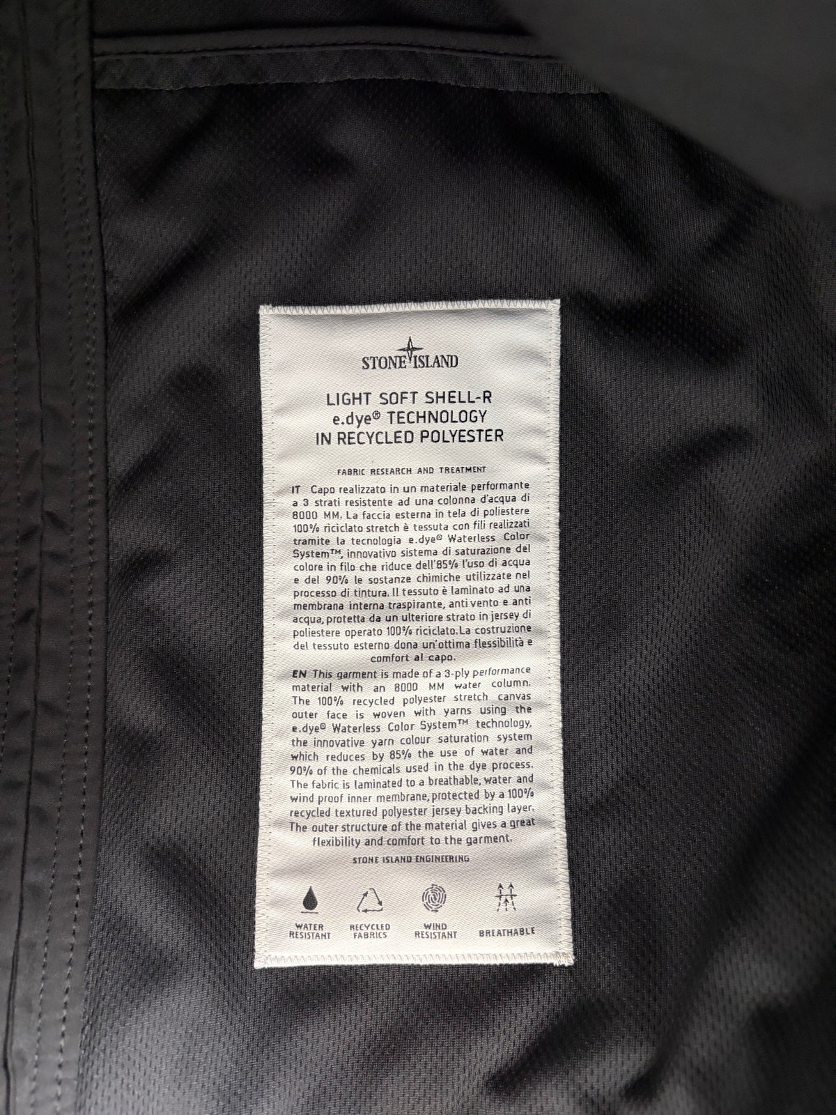 Giubbotto Stone Island Soft Shell-R Nero L