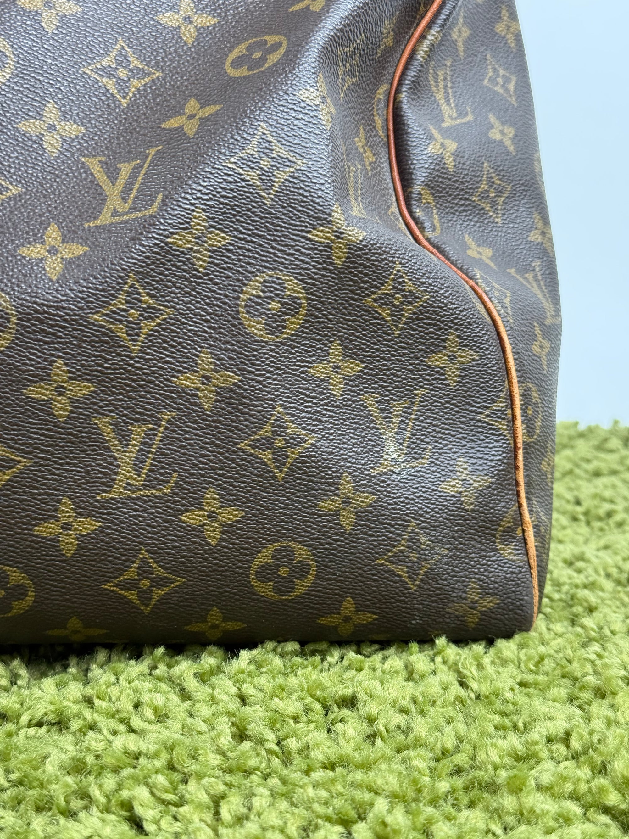 Borsone Keepall Louis Vuitton 55 vintage Marrone