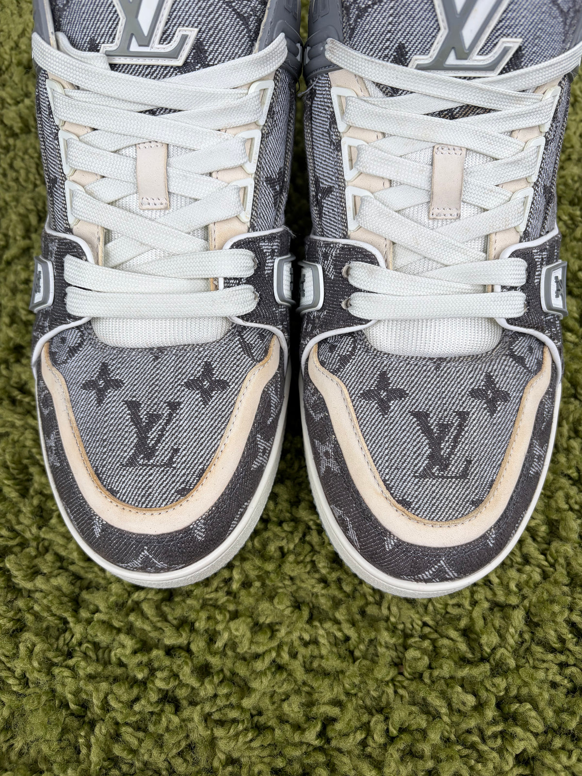 Louis Vuitton Trainer Denim Grigia 7 - Second Hand Di Fiore