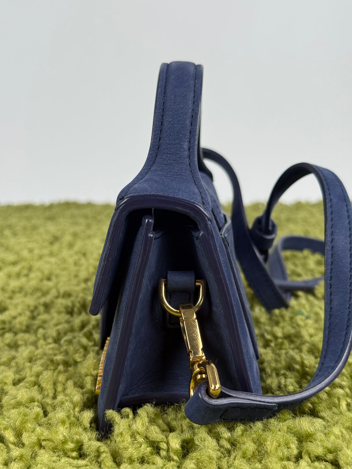 Borsa Mini Jacquemus La Grande Bambino In camoscio Blu