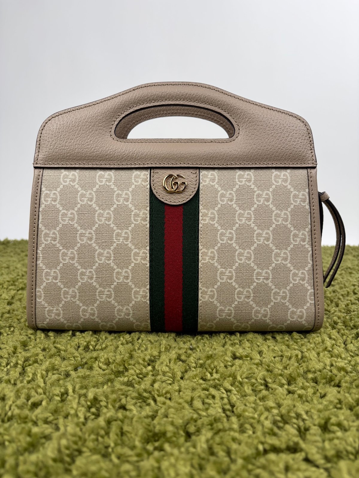 Borsa Gucci Ophidia Cut Out Handle Tote Beige - Second Hand Di Fiore