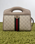 Borsa Gucci Ophidia Cut Out Handle Tote Beige