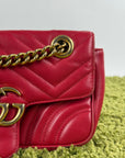 Borsa Pearly Marmont Flap a tracolla Gucci Rossa