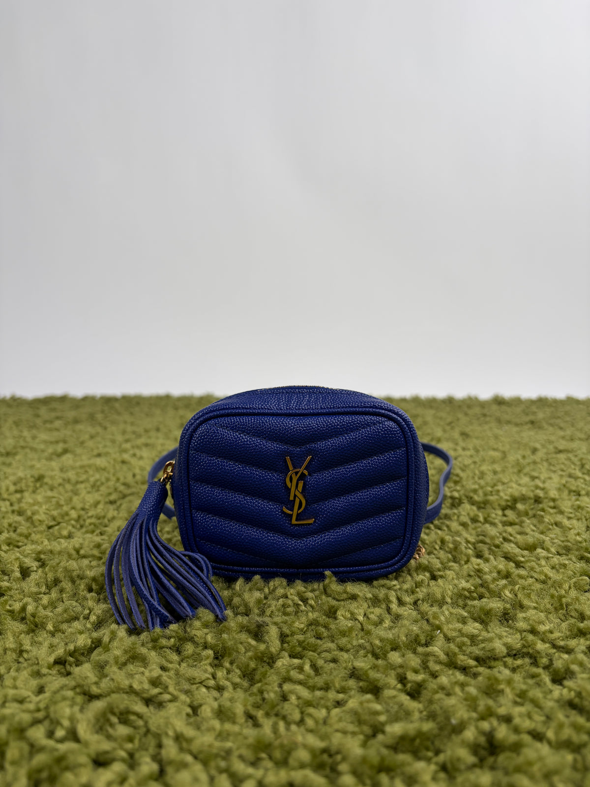 Borsa a spalla Saint Laurent Baby LoubBlu